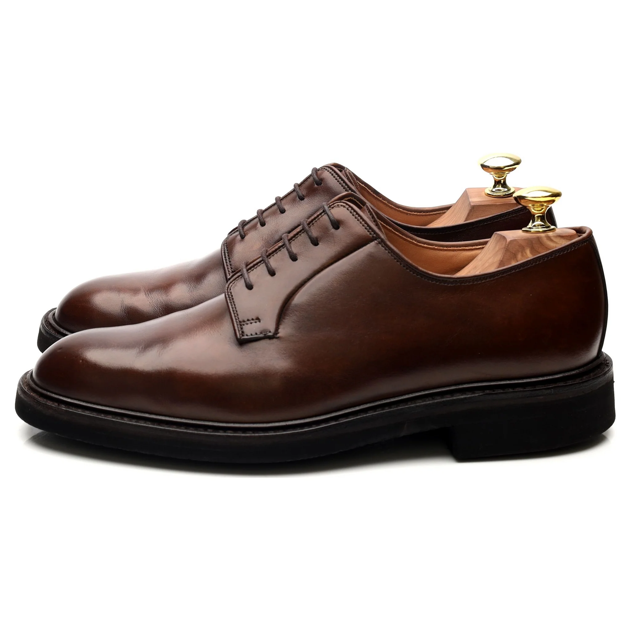 'Lanark 3' Dark Brown Leather Derby UK 7 E - Image 2