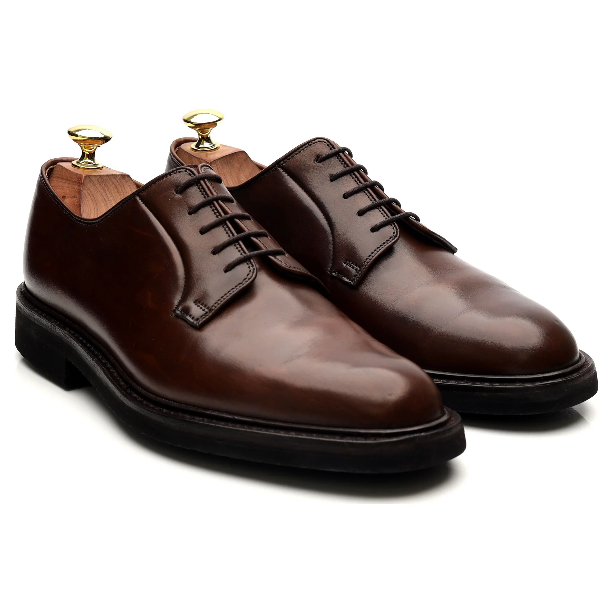 'Lanark 3' Dark Brown Leather Derby UK 7 E - Image 7