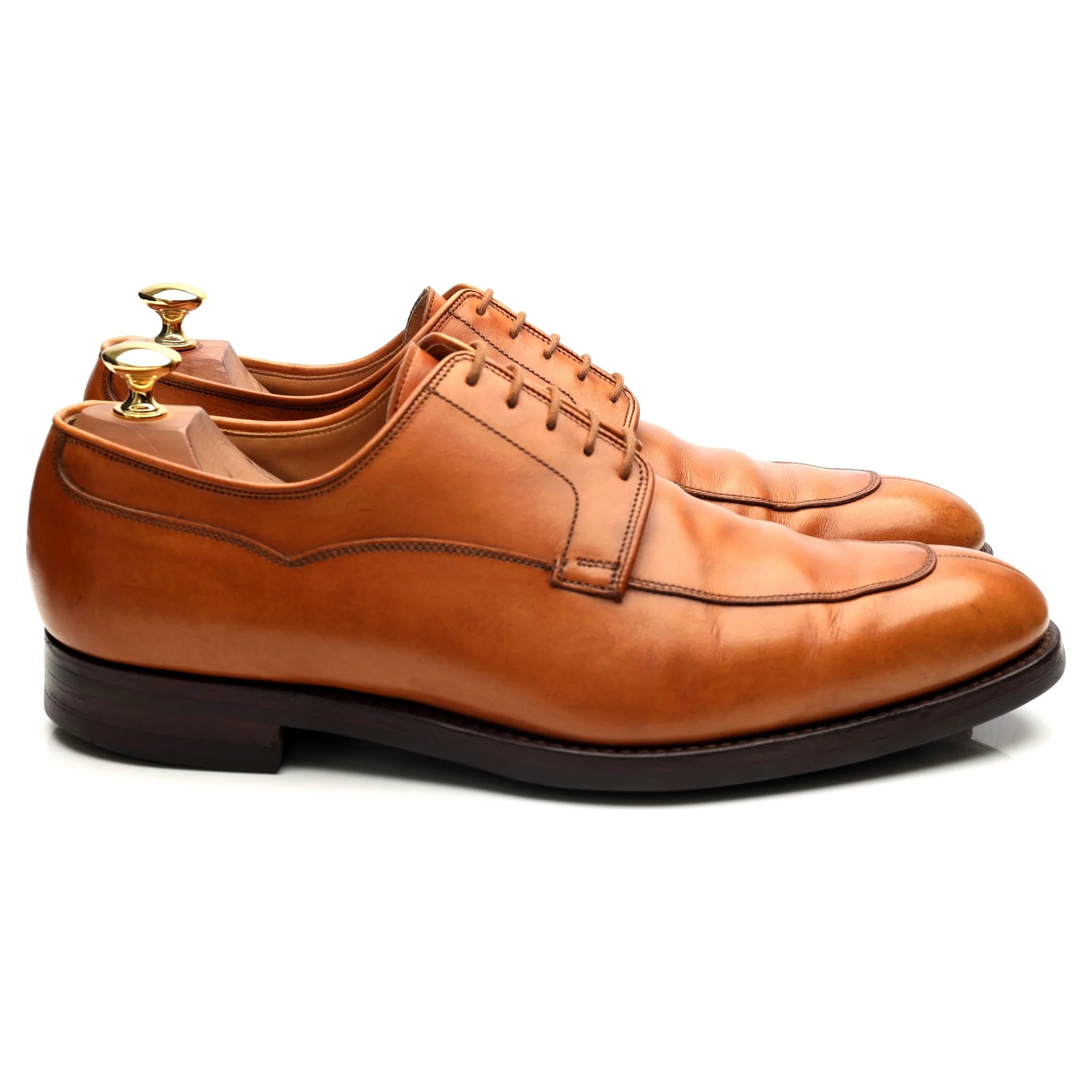 'Langdon' Tan Brown Leather Split Toe Derby UK 9.5 E - Image 6