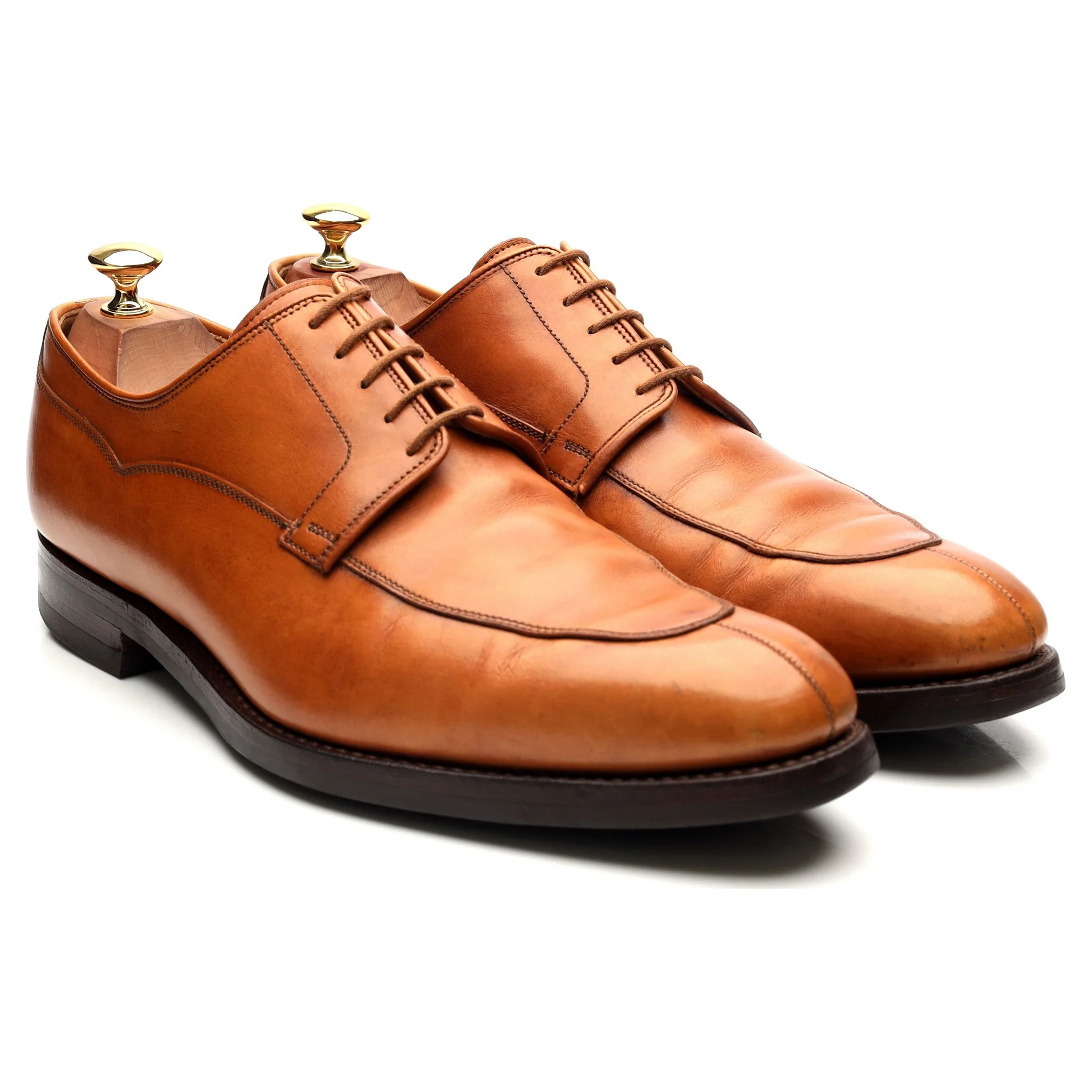 'Langdon' Tan Brown Leather Split Toe Derby UK 9.5 E - Image 7