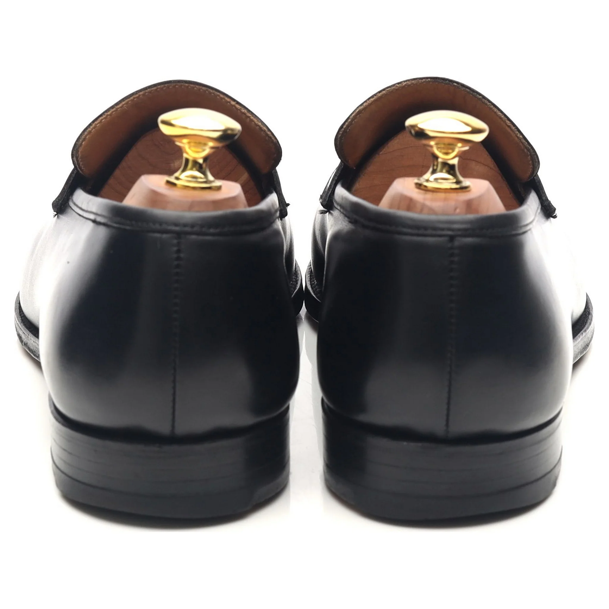 'Merton' Black Leather Loafers UK 8.5 E - Image 4