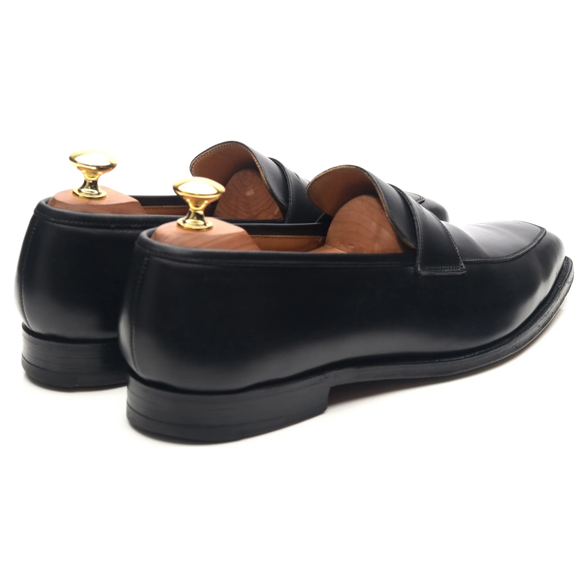 'Merton' Black Leather Loafers UK 8.5 E - Image 5