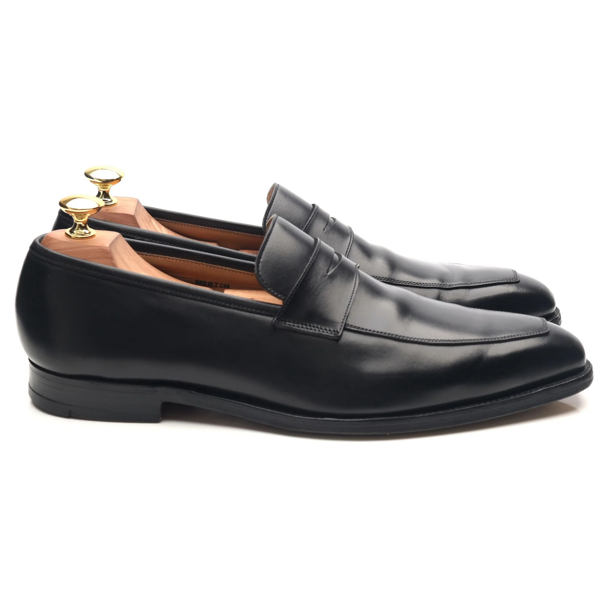 'Merton' Black Leather Loafers UK 8.5 E - Image 6