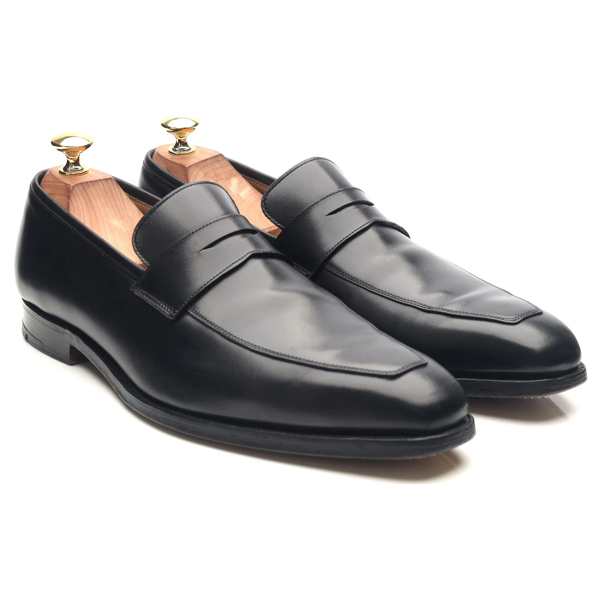 'Merton' Black Leather Loafers UK 8.5 E - Image 7