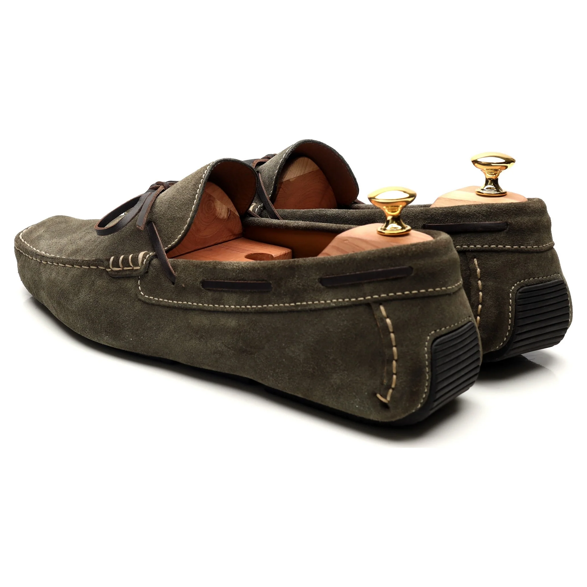 'Napoli' Green Suede Driving Loafers UK 11 - Image 3