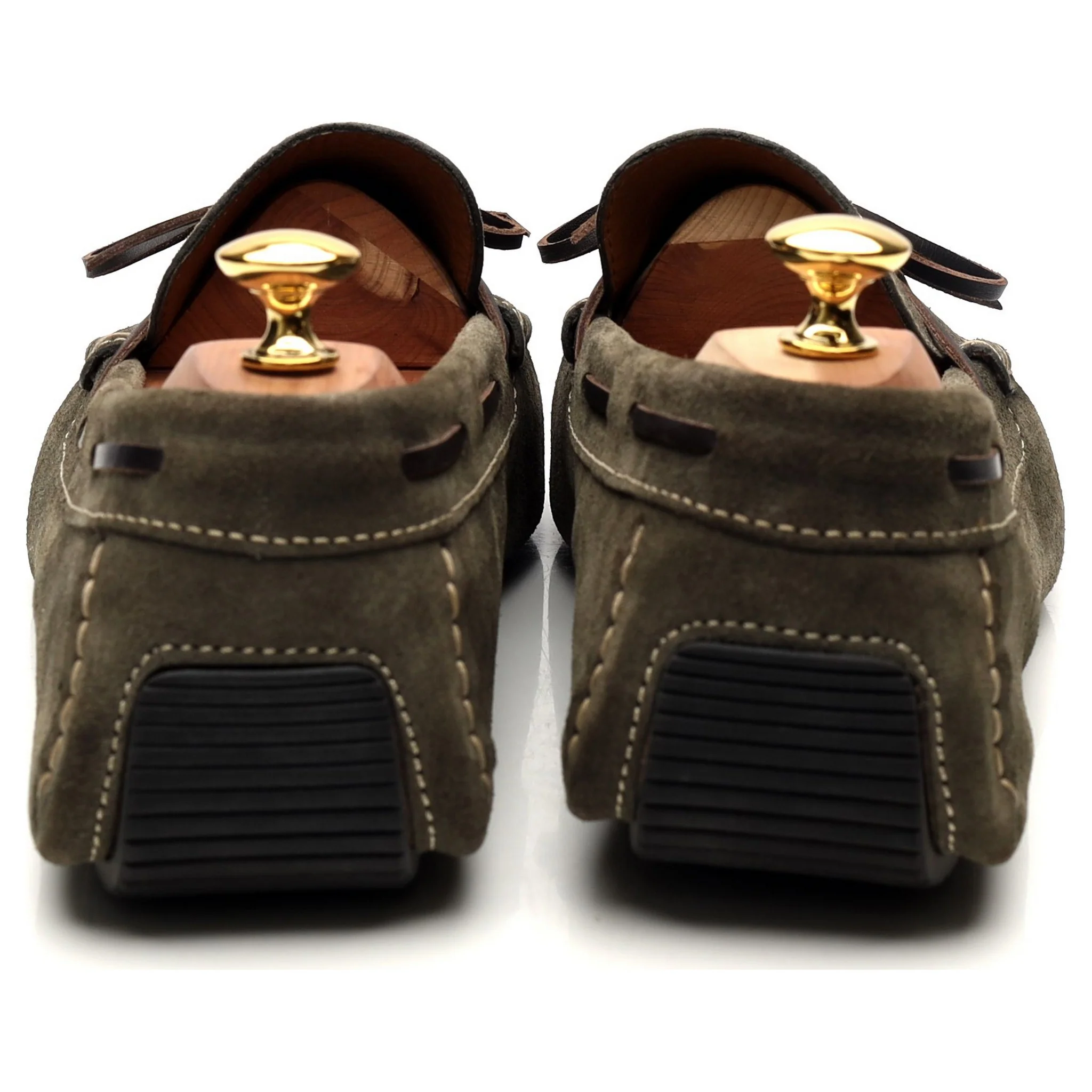 'Napoli' Green Suede Driving Loafers UK 11 - Image 4