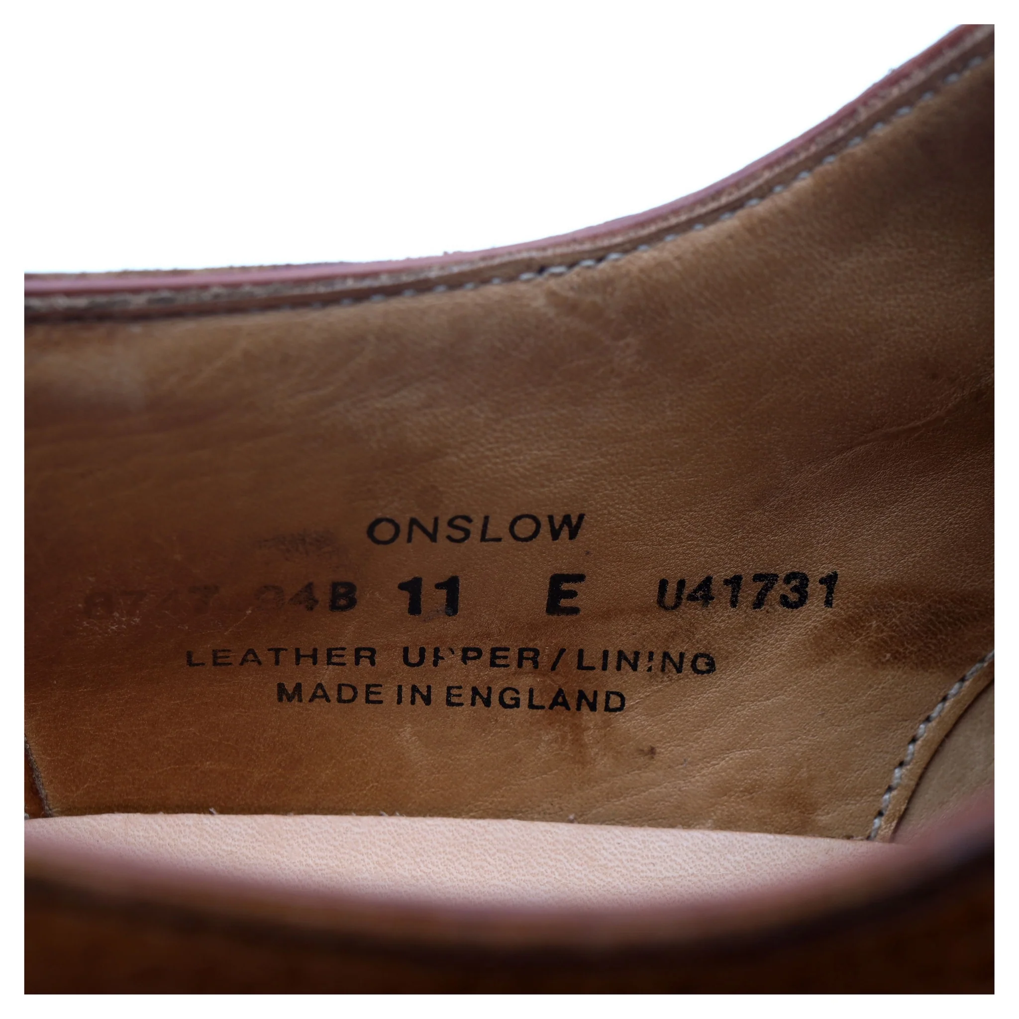 'Onslow' Tan Brown Leather Apron Derby UK 11 E - Image 13