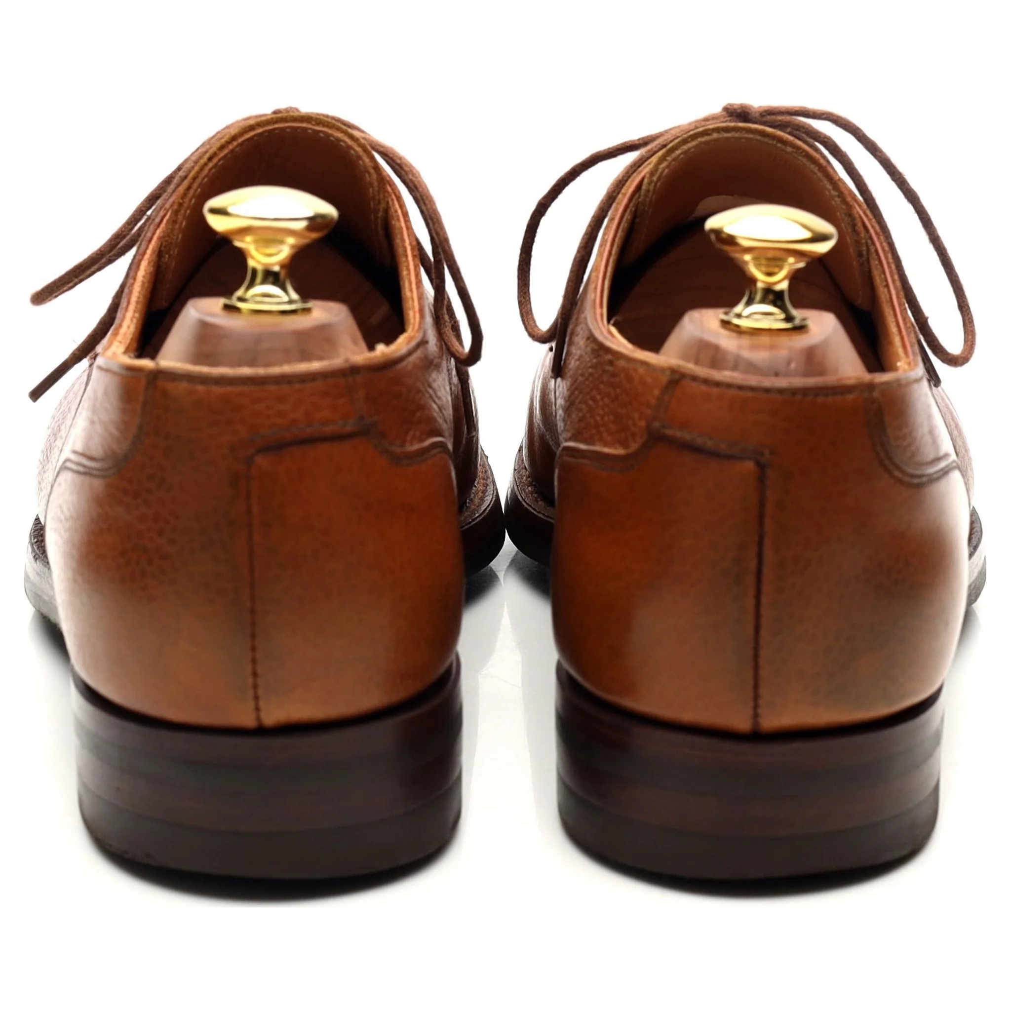 'Onslow' Tan Brown Leather Apron Derby UK 8.5 E - Image 4