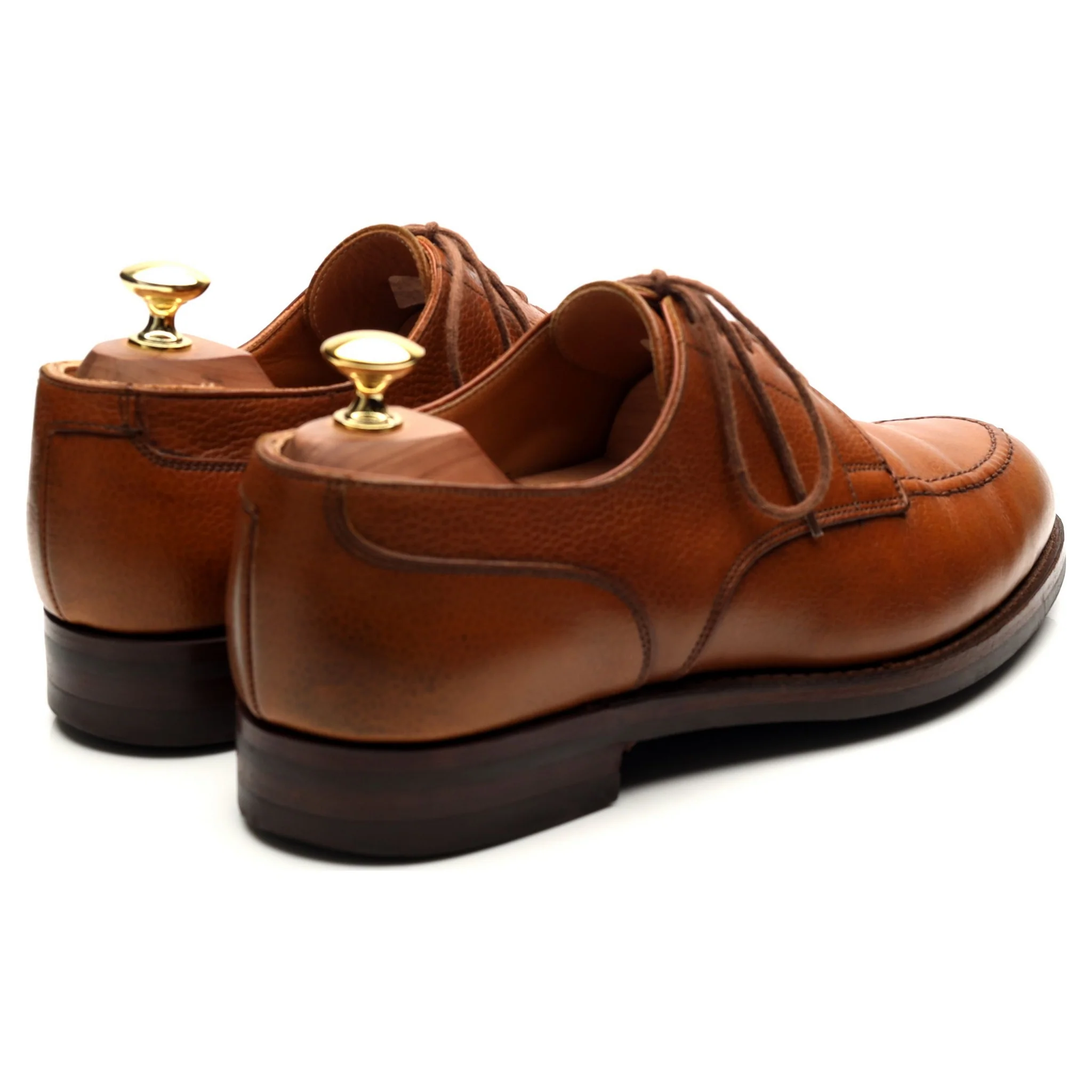 'Onslow' Tan Brown Leather Apron Derby UK 8.5 E - Image 5