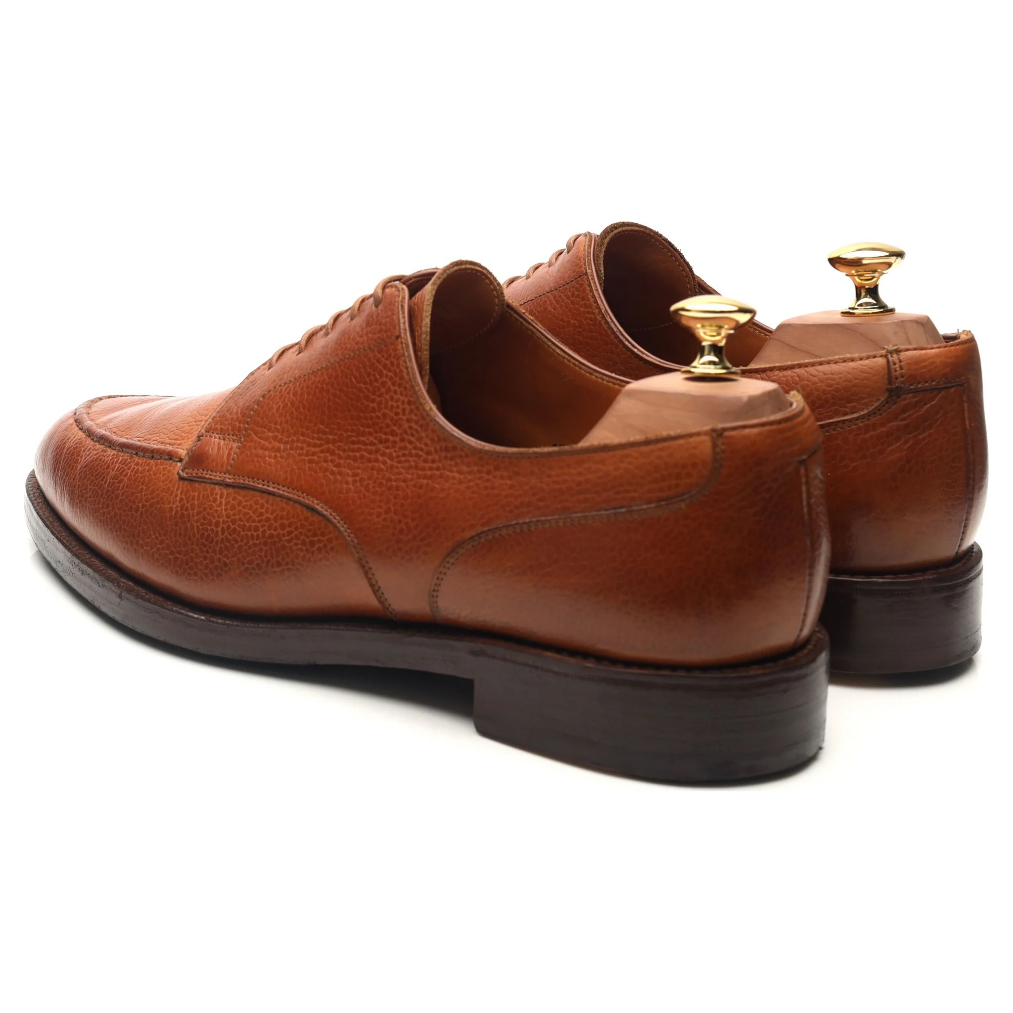 'Onslow' Tan Brown Leather Apron Derby UK 10 E - Image 3