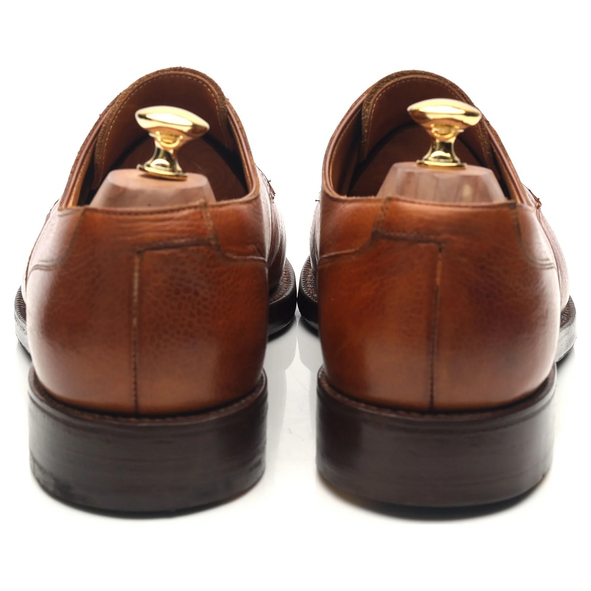 'Onslow' Tan Brown Leather Apron Derby UK 10 E - Image 4