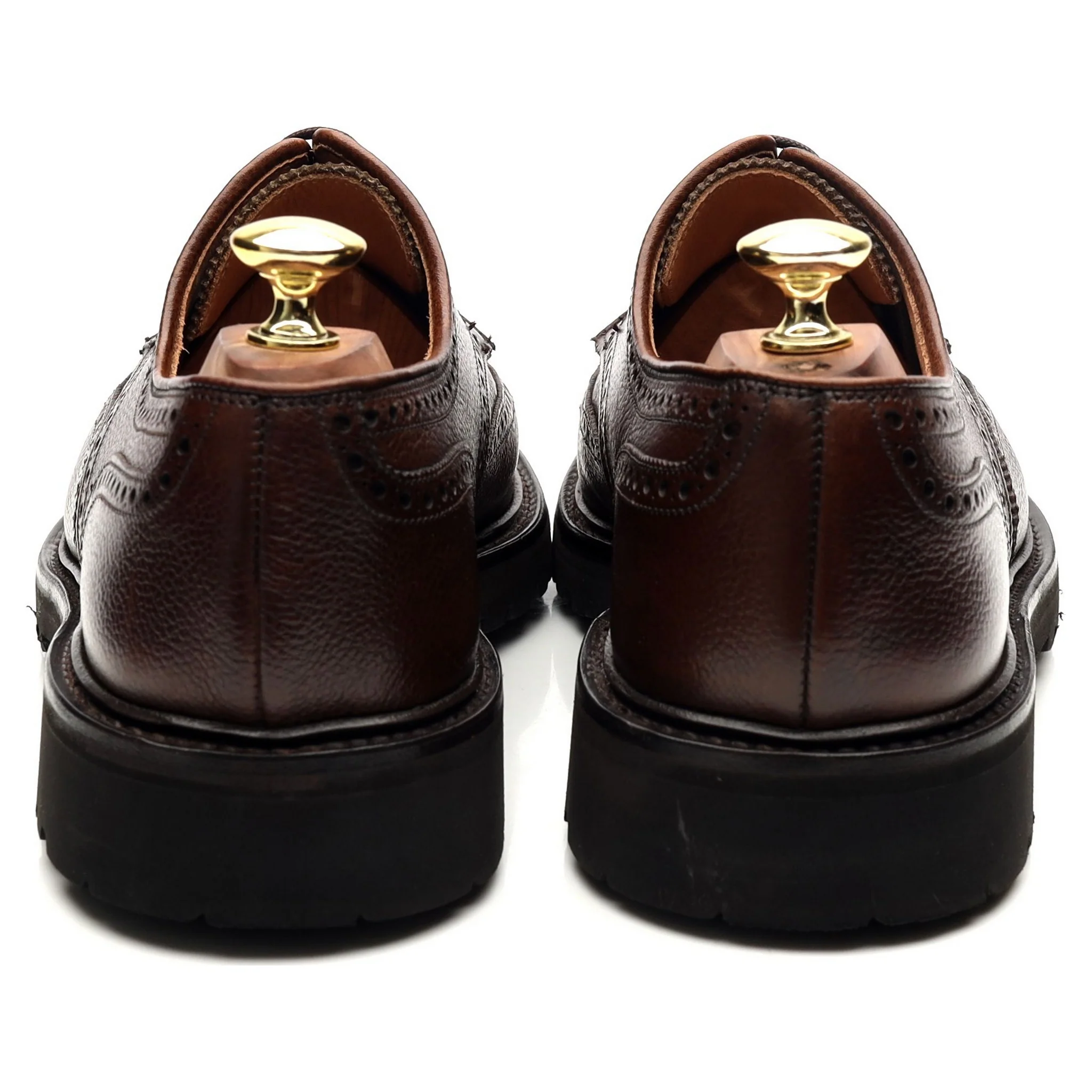 'Pembroke' Dark Brown Leather Derby Brogues UK 7 E - Image 4
