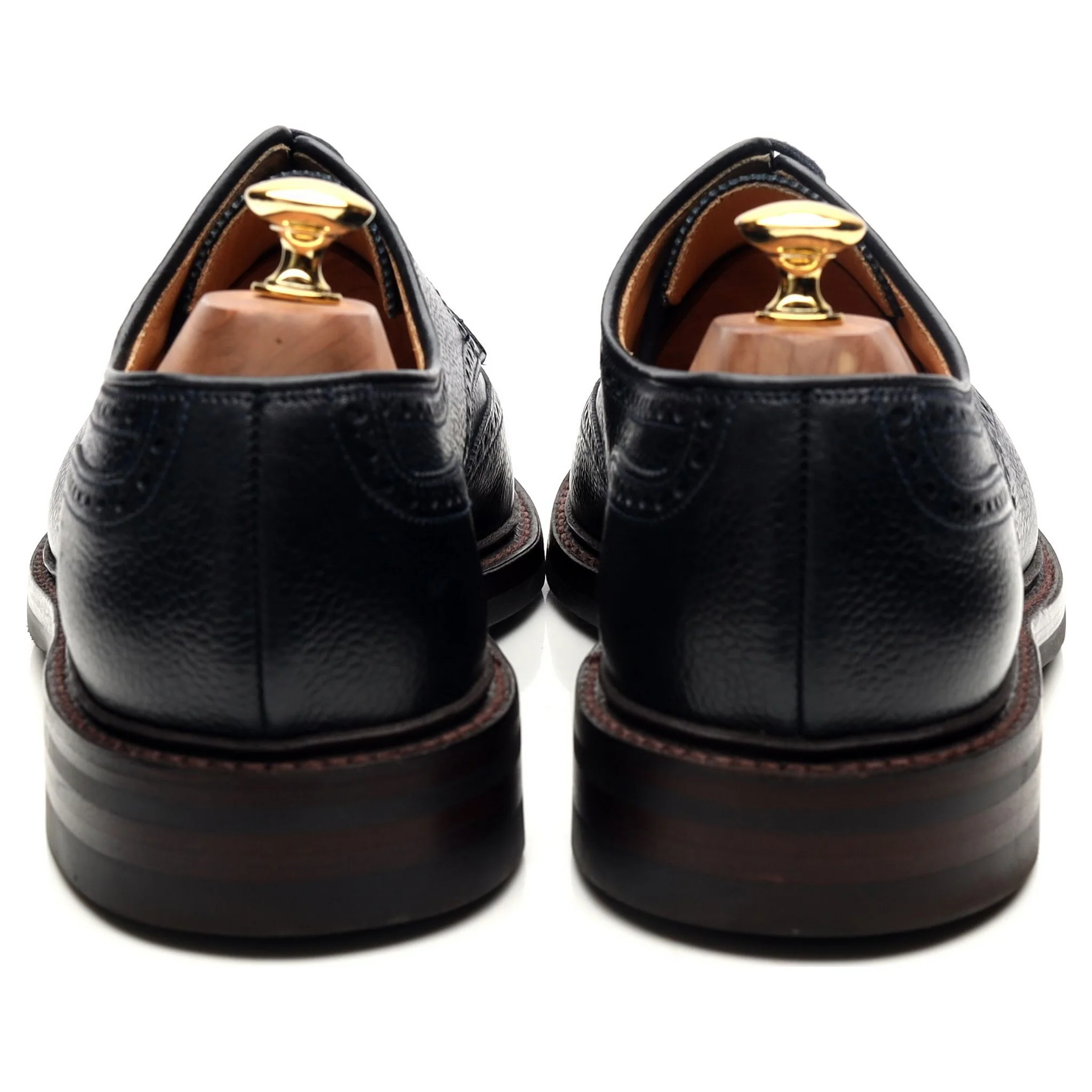'Pembroke' Navy Blue Leather Derby Brogues UK 9.5 E - Image 4