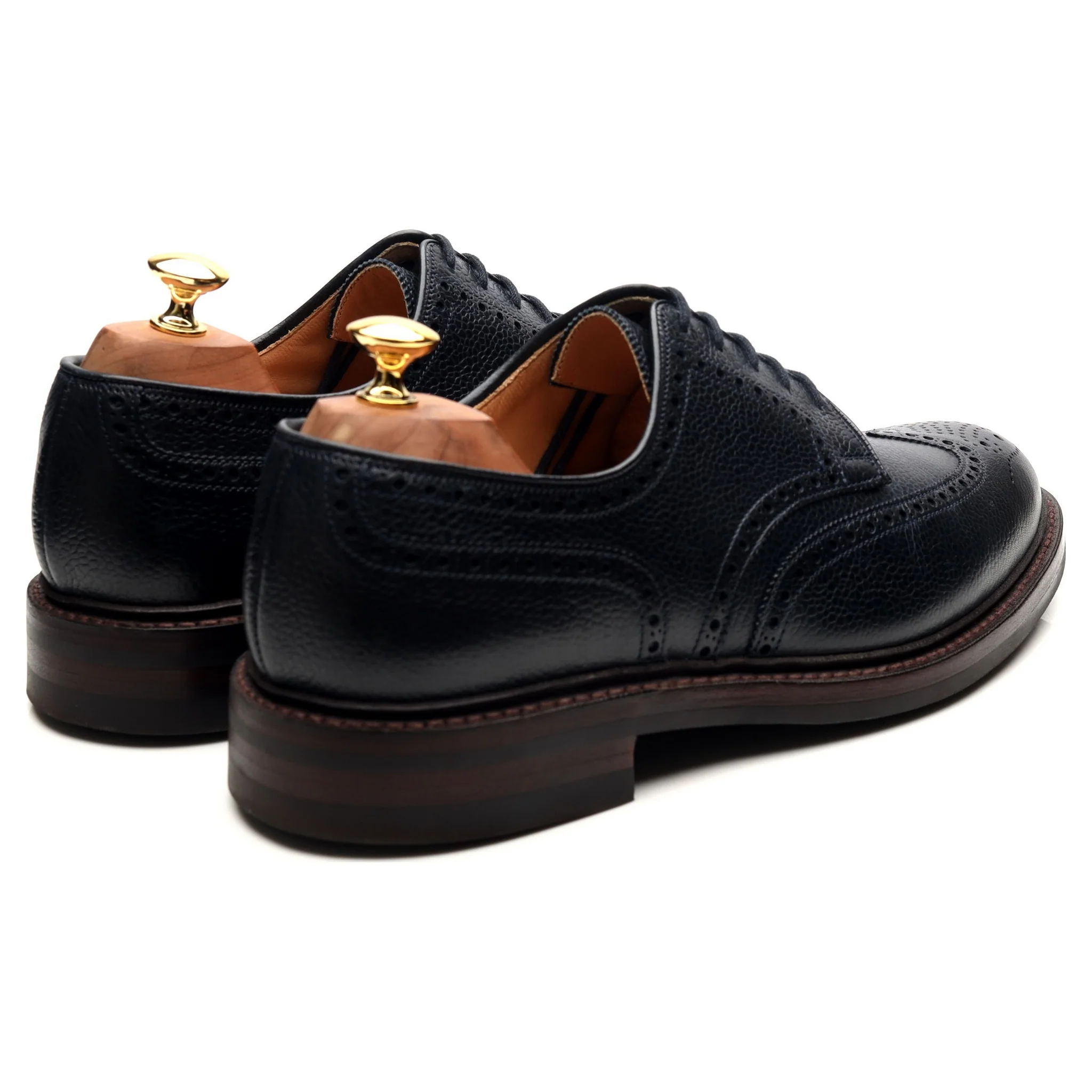 'Pembroke' Navy Blue Leather Derby Brogues UK 9.5 E - Image 5