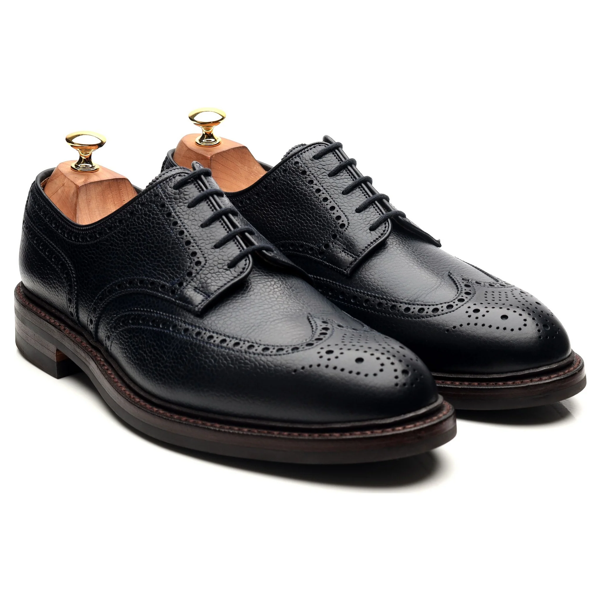 'Pembroke' Navy Blue Leather Derby Brogues UK 9.5 E - Image 7