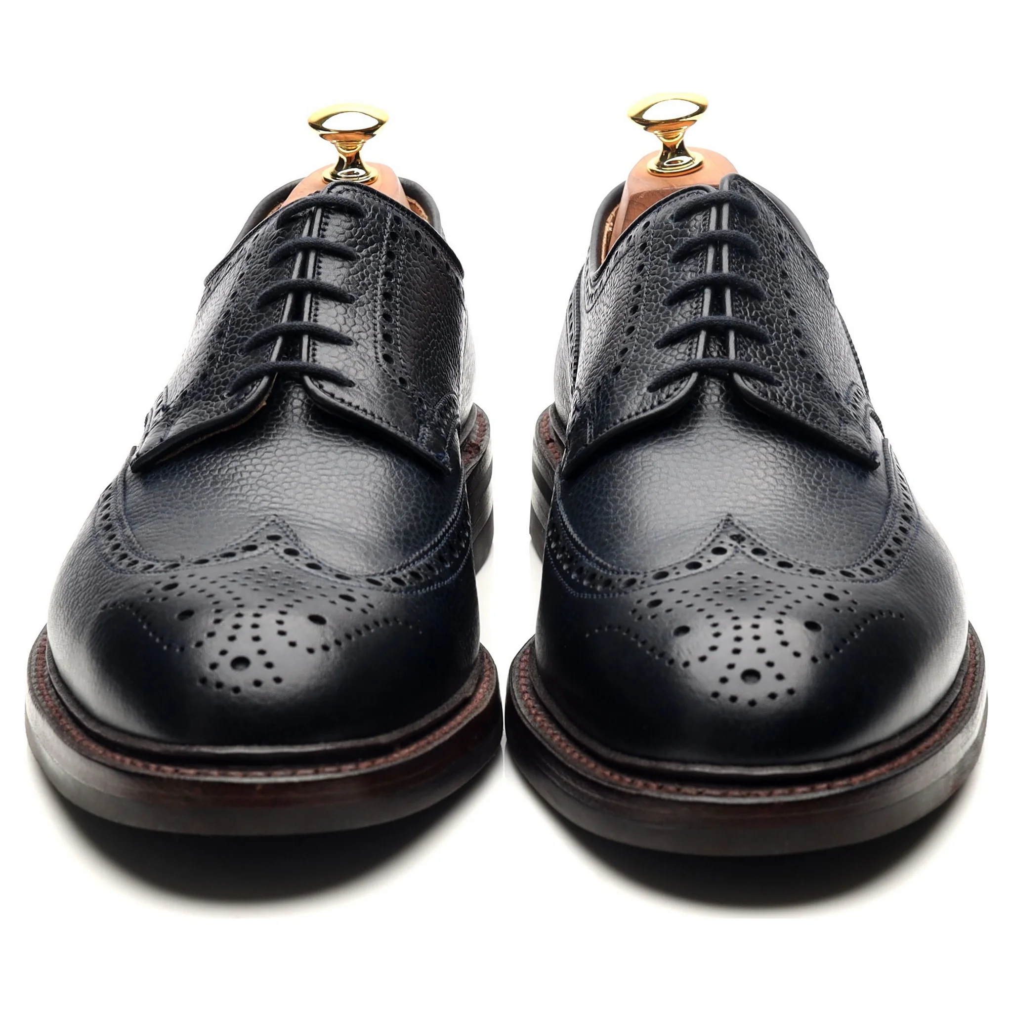 'Pembroke' Navy Blue Leather Derby Brogues UK 9.5 E - Image 8