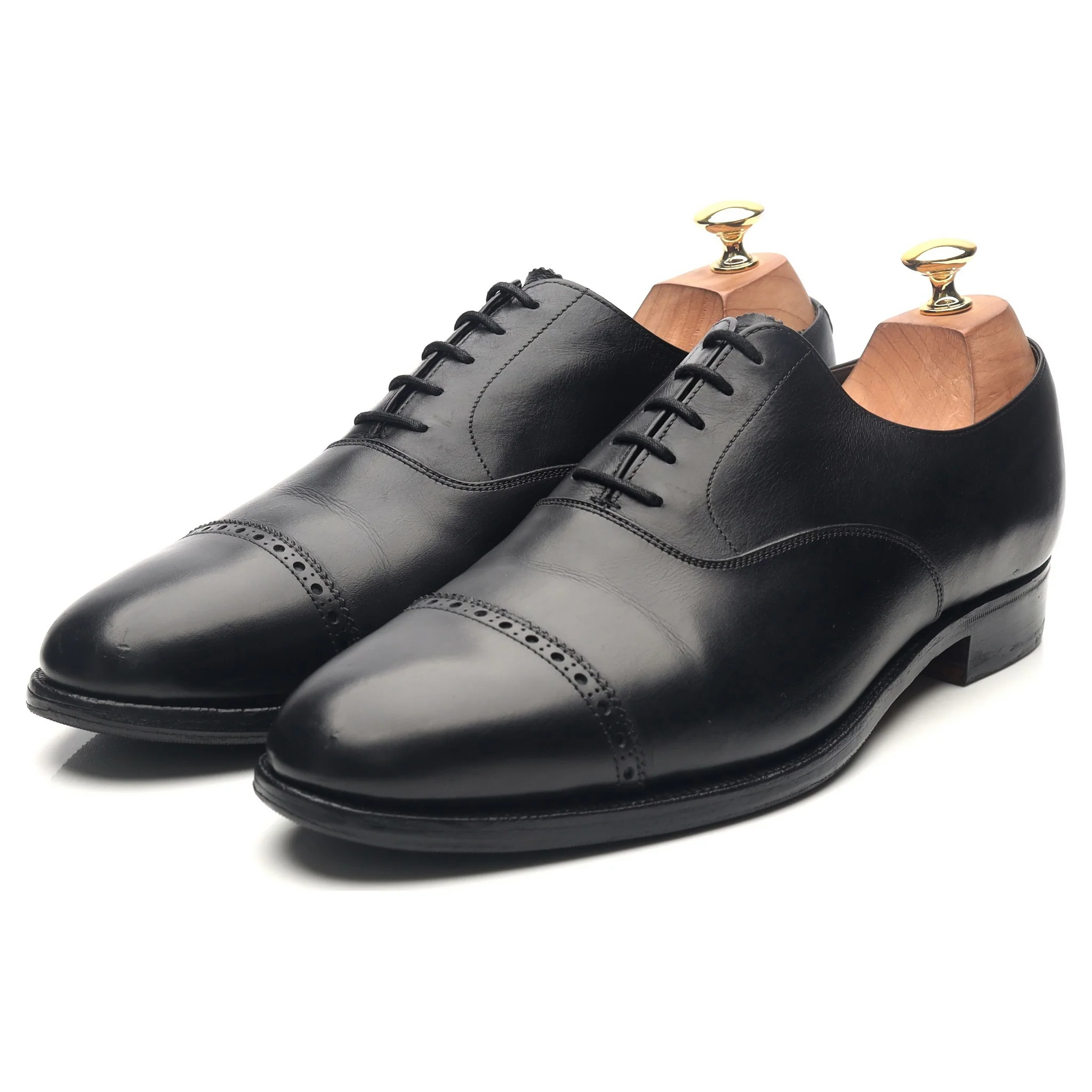 'Putney' Black Leather Oxford UK 10 F