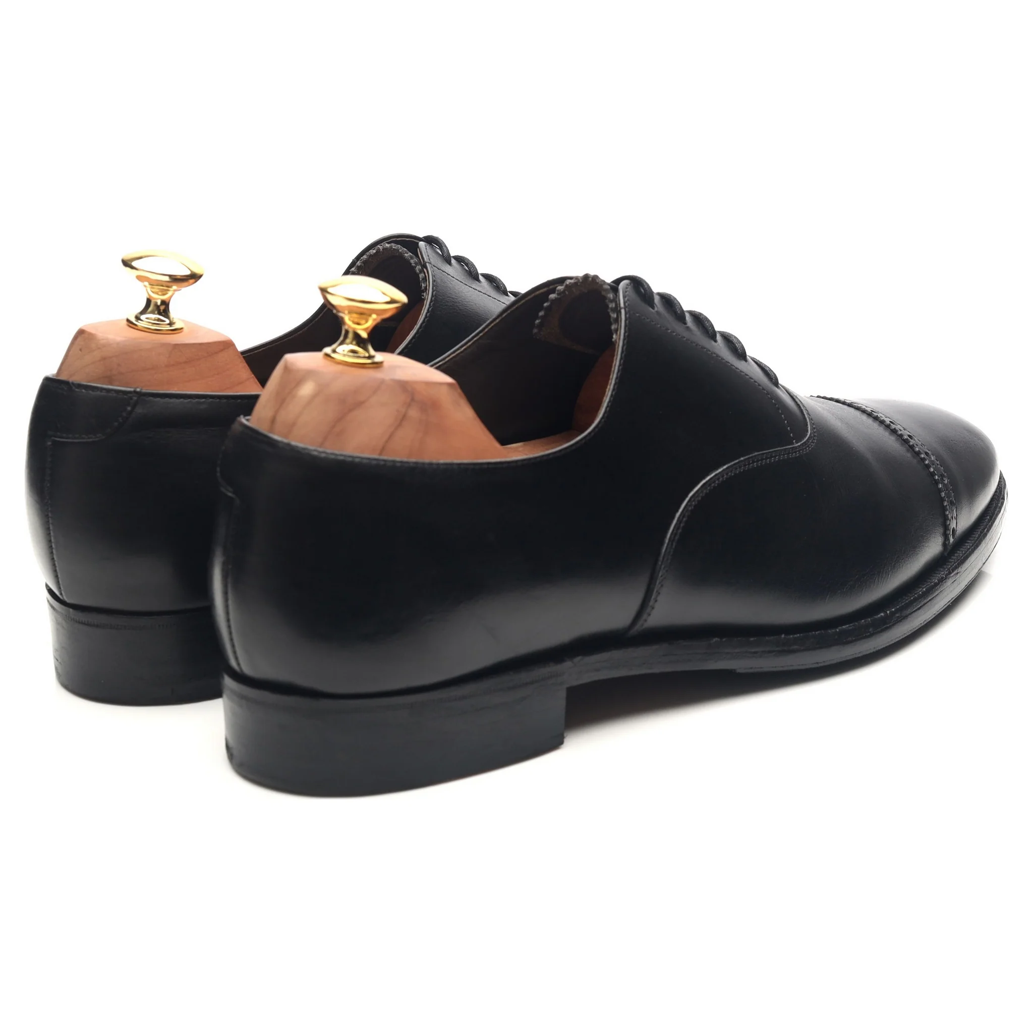'Putney' Black Leather Oxford UK 10 F - Image 5