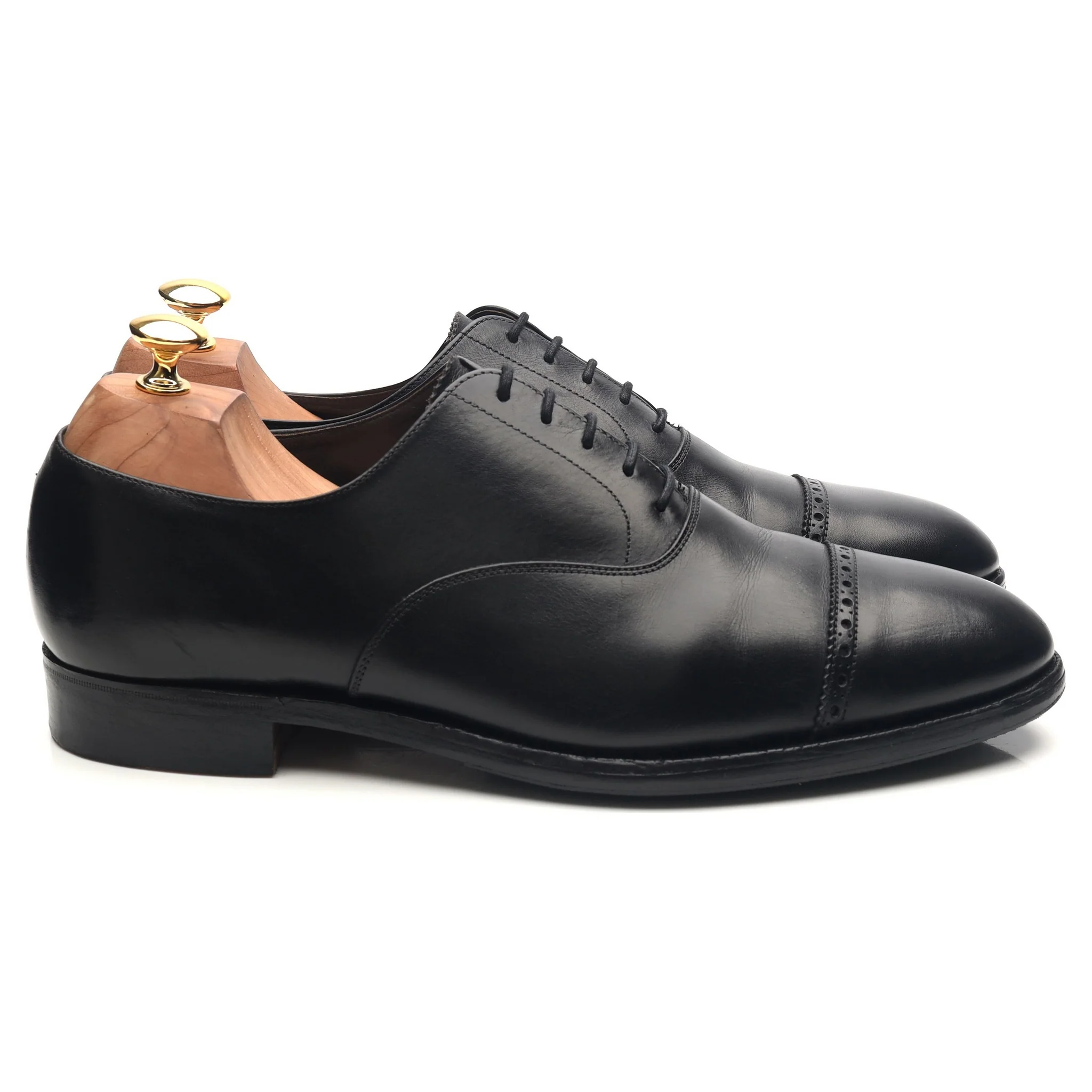 'Putney' Black Leather Oxford UK 10 F - Image 6