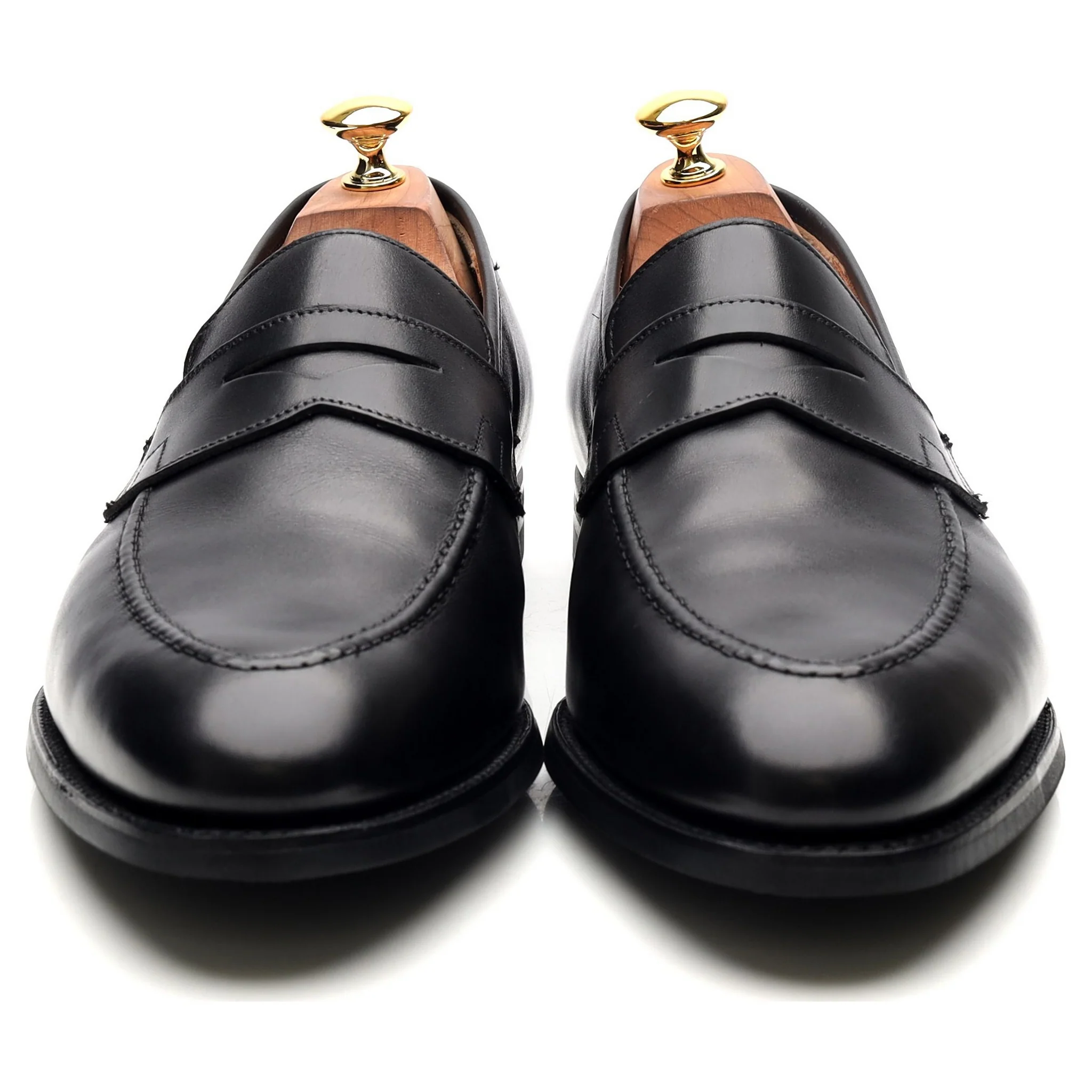 'Sydney' Black Leather Loafers UK 10 E - Image 8