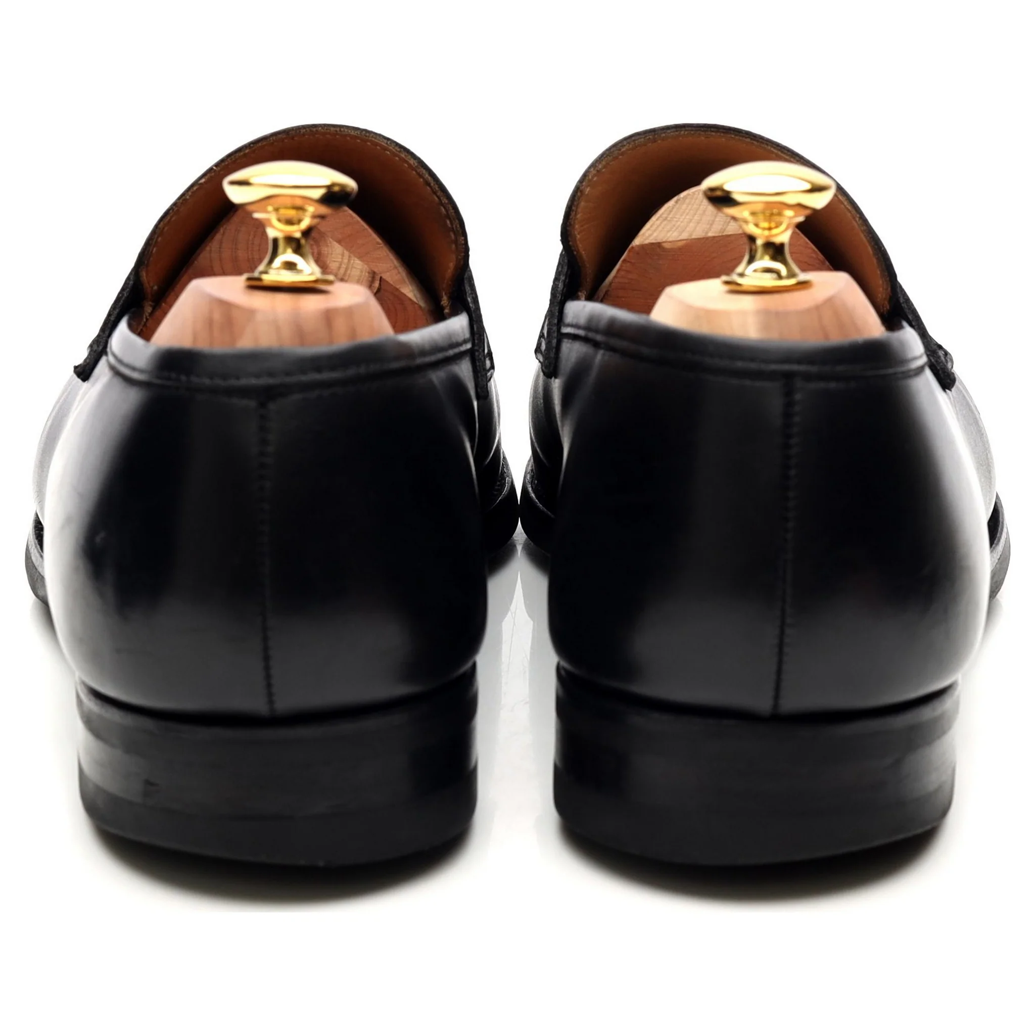 'Sydney' Black Leather Loafers UK 10 E - Image 4