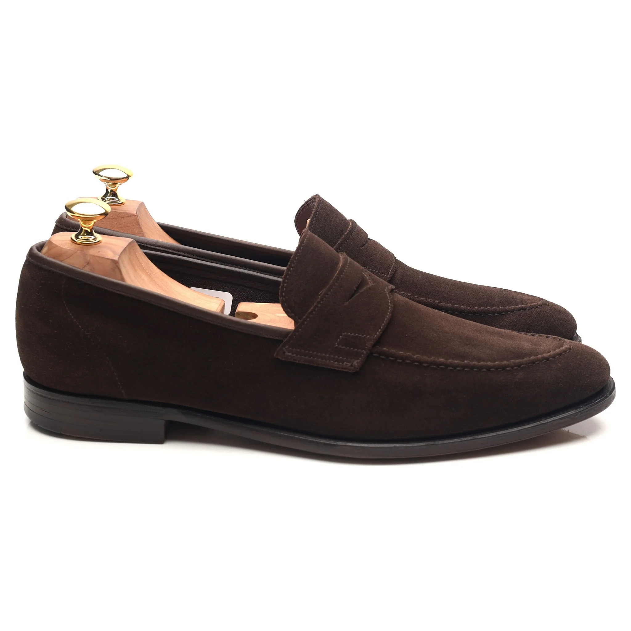 'Teign' Dark Brown Suede Loafers UK 10 E - Image 6