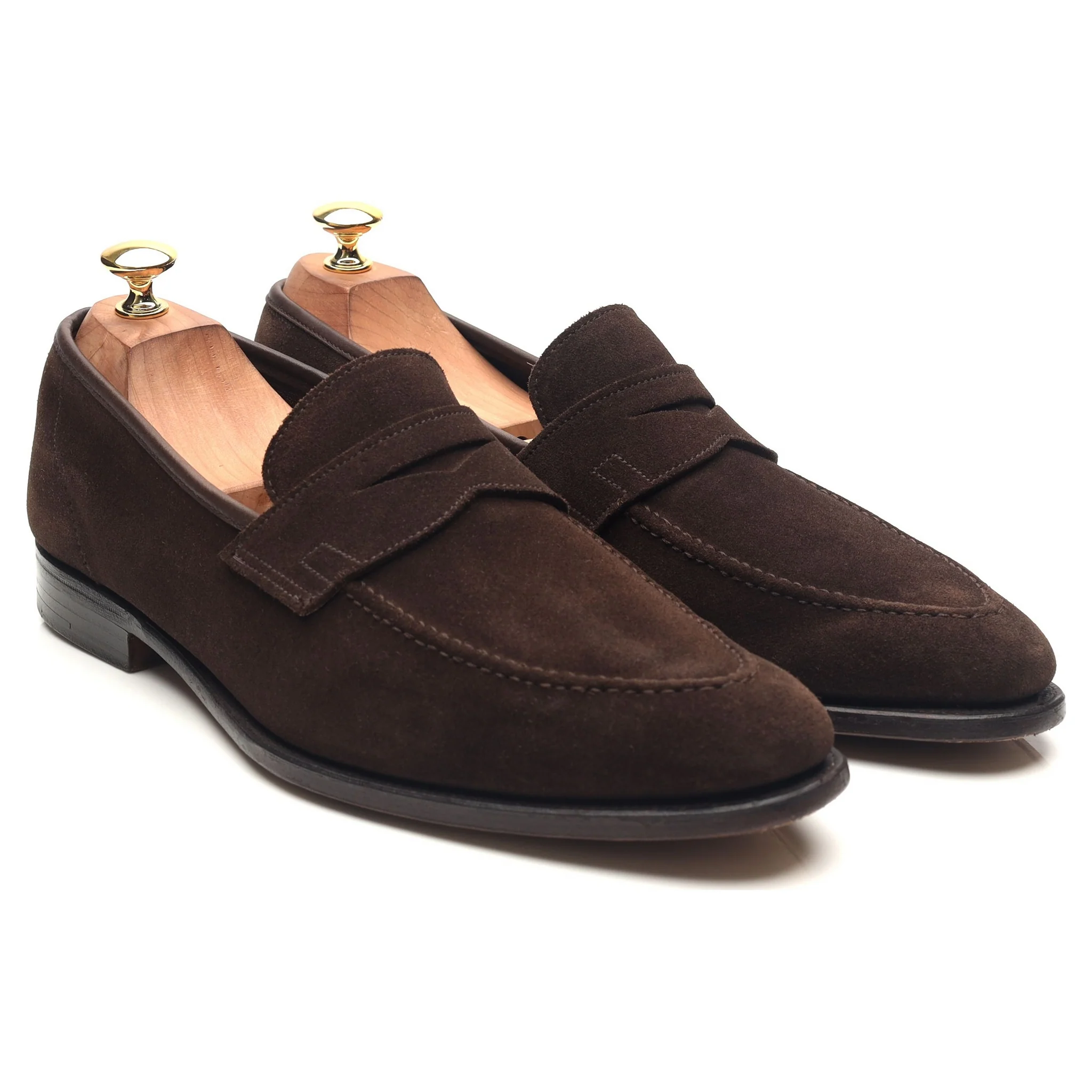 'Teign' Dark Brown Suede Loafers UK 10 E - Image 7