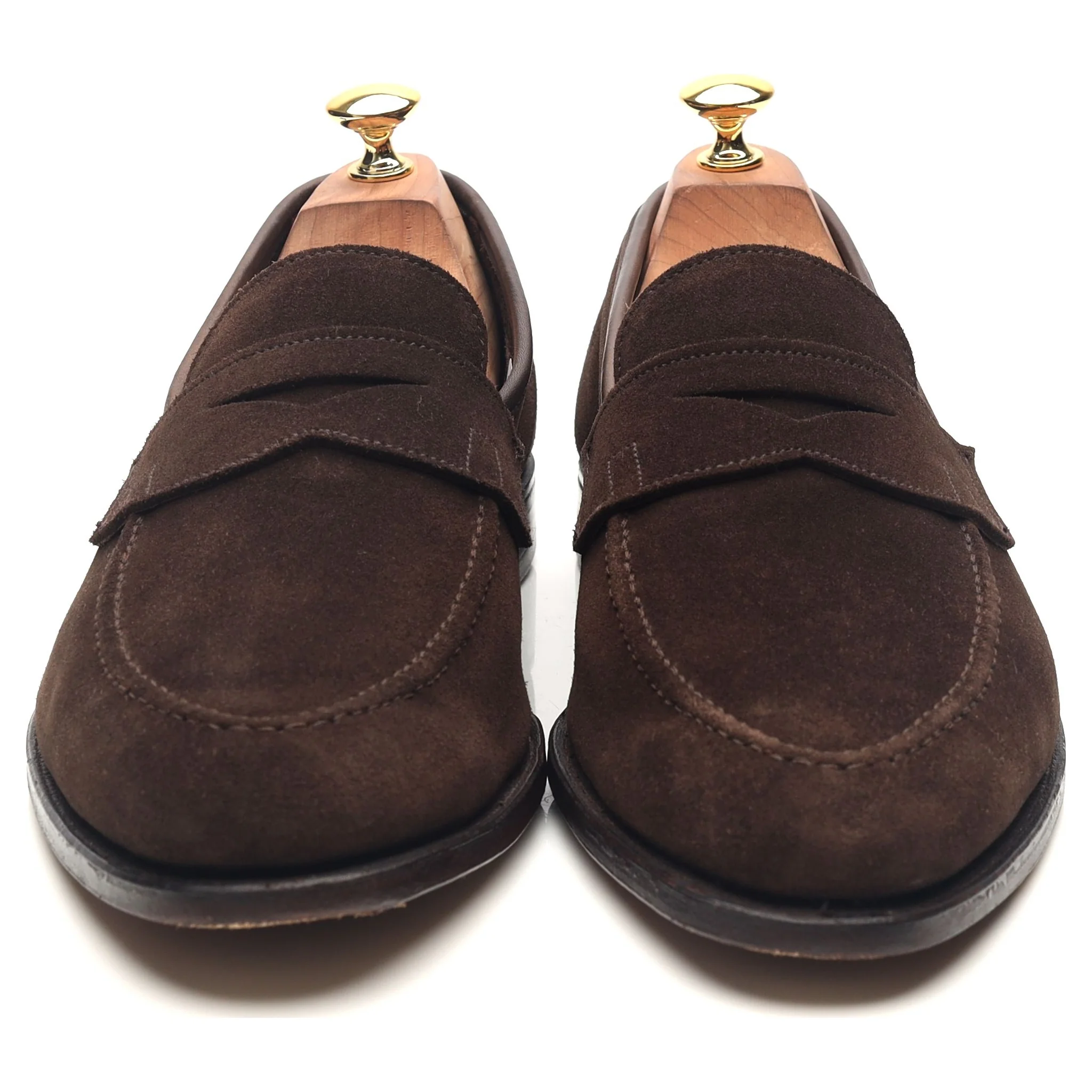 'Teign' Dark Brown Suede Loafers UK 10 E - Image 8