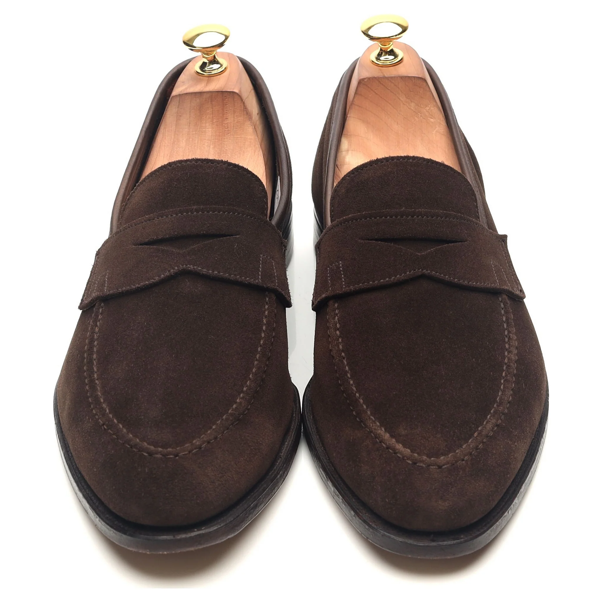 'Teign' Dark Brown Suede Loafers UK 10 E - Image 9