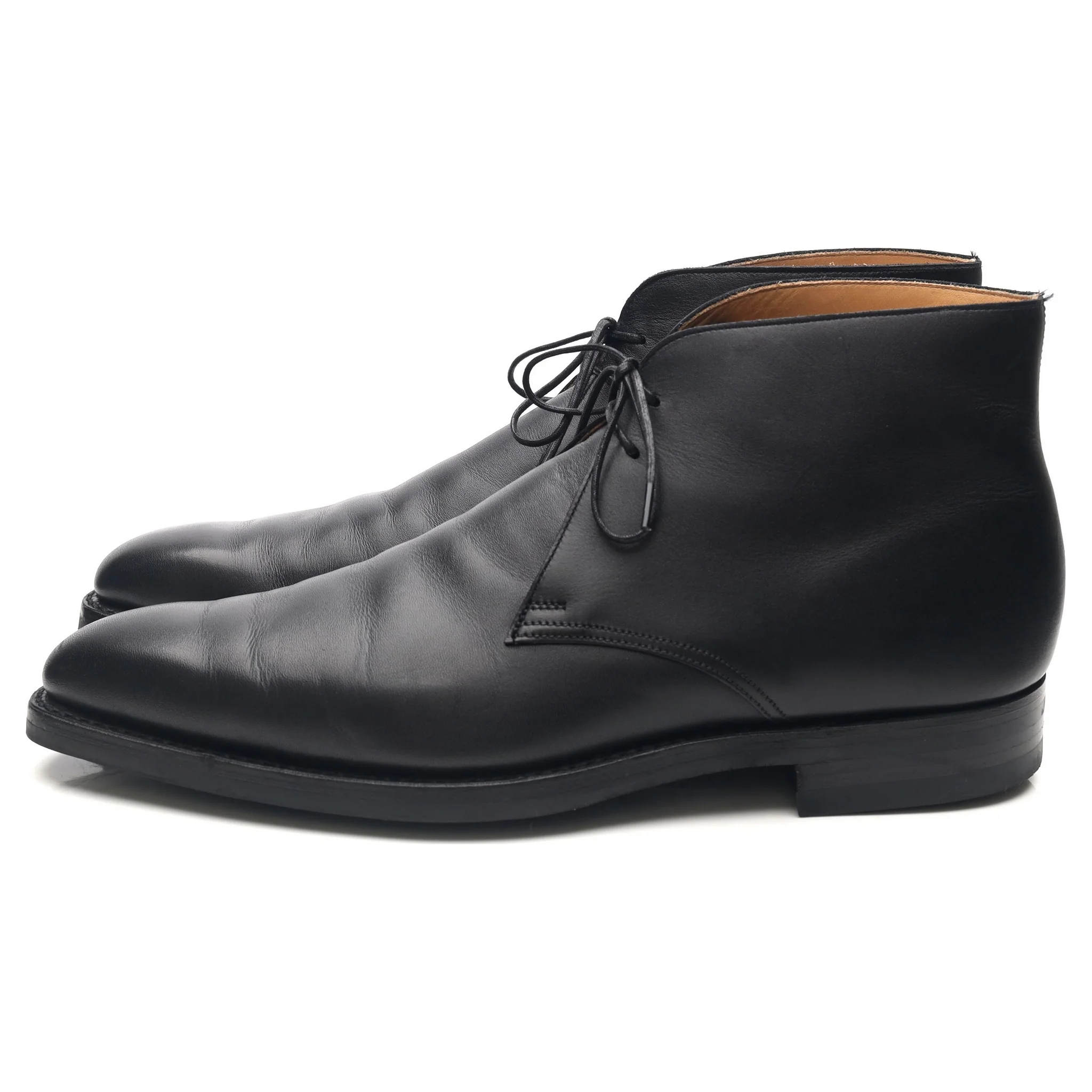 'Tetbury' Black Leather Chukka Boots UK 10 E - Image 2