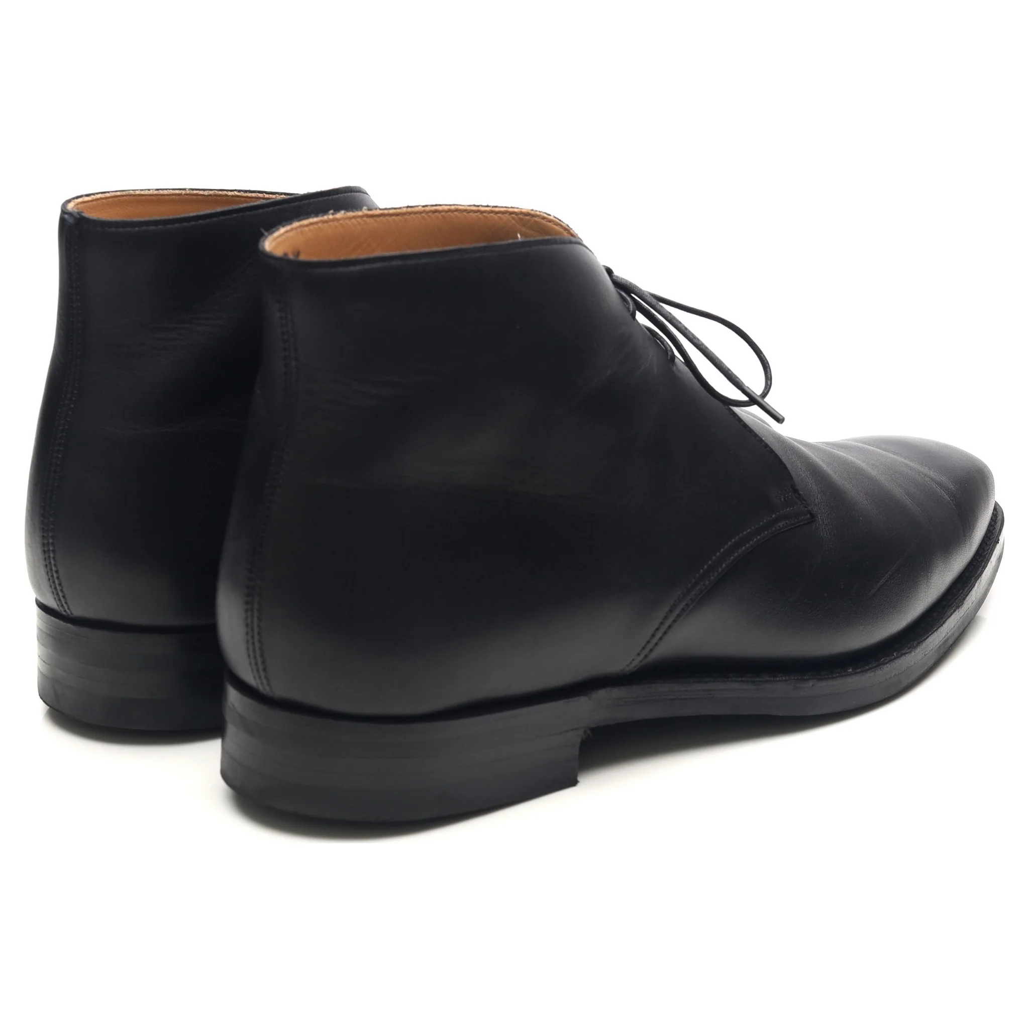 'Tetbury' Black Leather Chukka Boots UK 10 E - Image 5