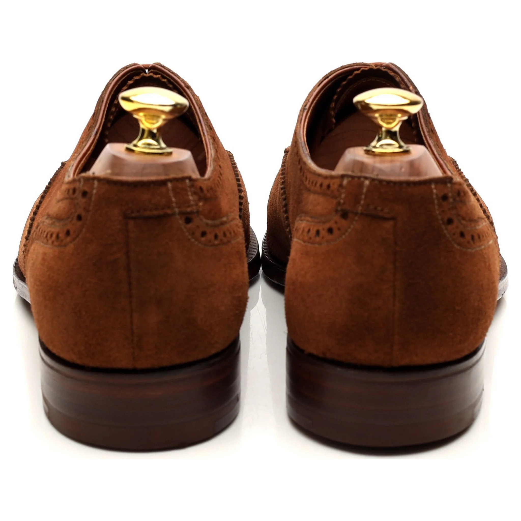 'Westminster' Tan Brown Suede Oxford Semi Brogues UK 8.5 E - Image 4