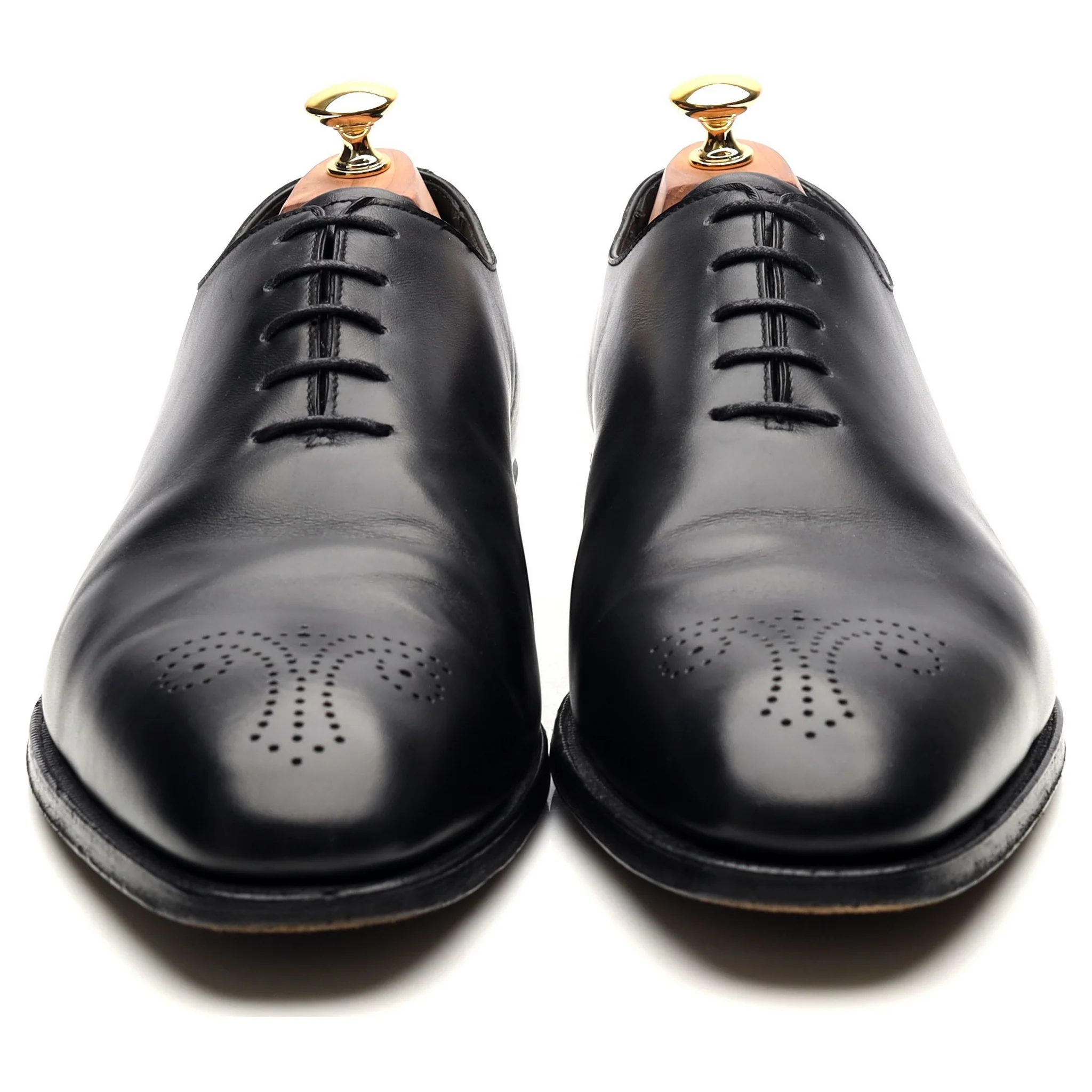 'Weymouth' Black Leather Wholecut Oxford UK 10.5 E - Image 8