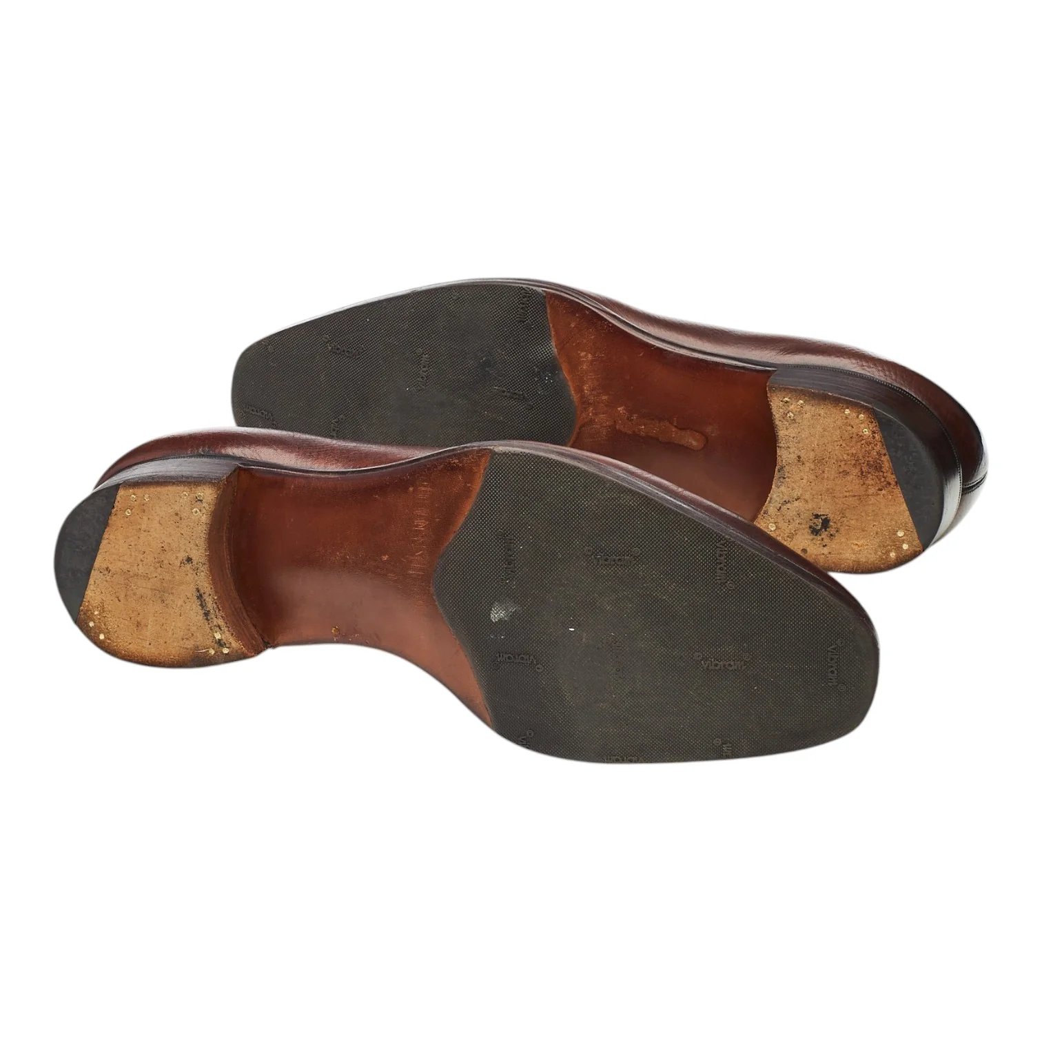'Crompton' Dark Brown Grain Leather Loafers UK 9.5 G - Image 5