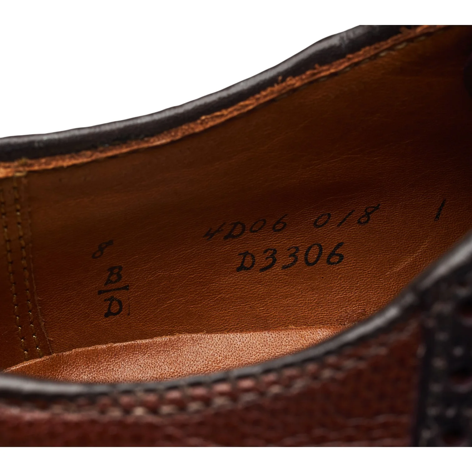 Nordstrom 'D3306' Burgundy Cordovan & Brown Grain Leather Saddle Oxford UK 7.5 US 8 D - Image 8