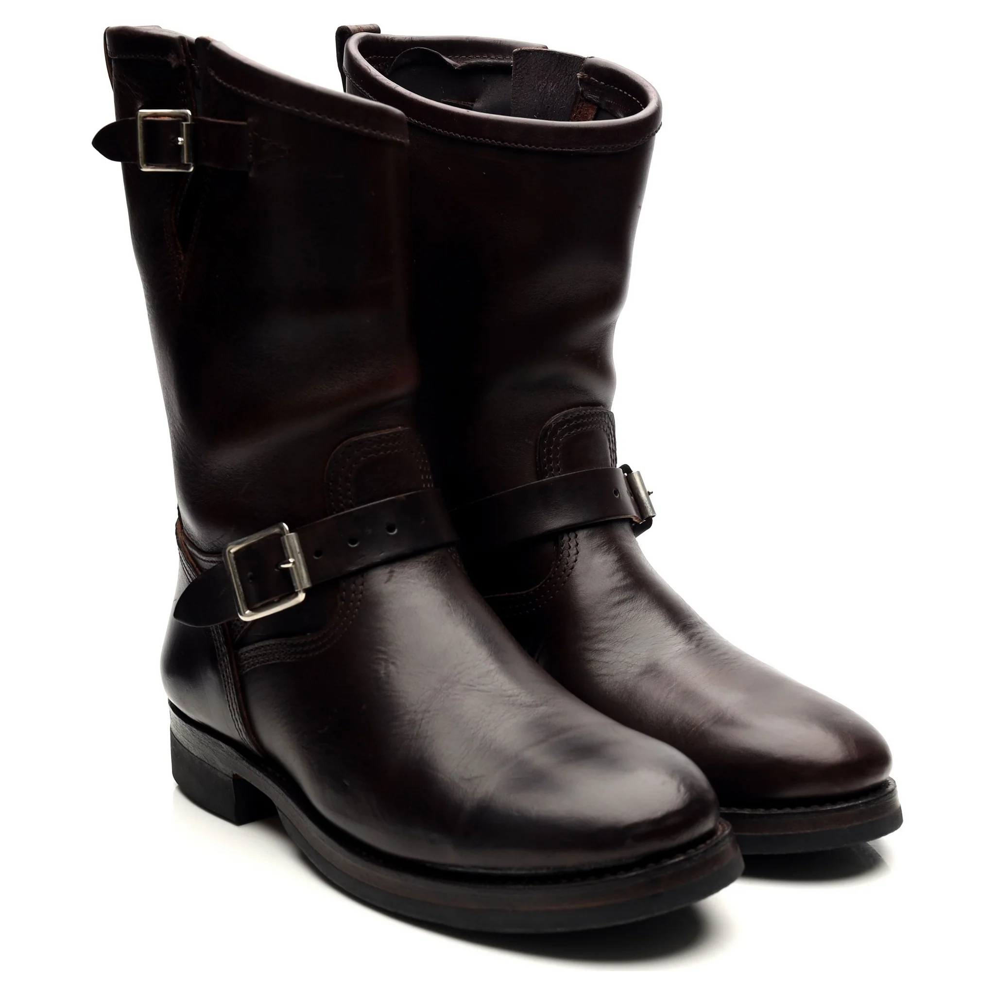 Dark Brown Leather Engineer Boots UK 7 US 7.5 - Image 7