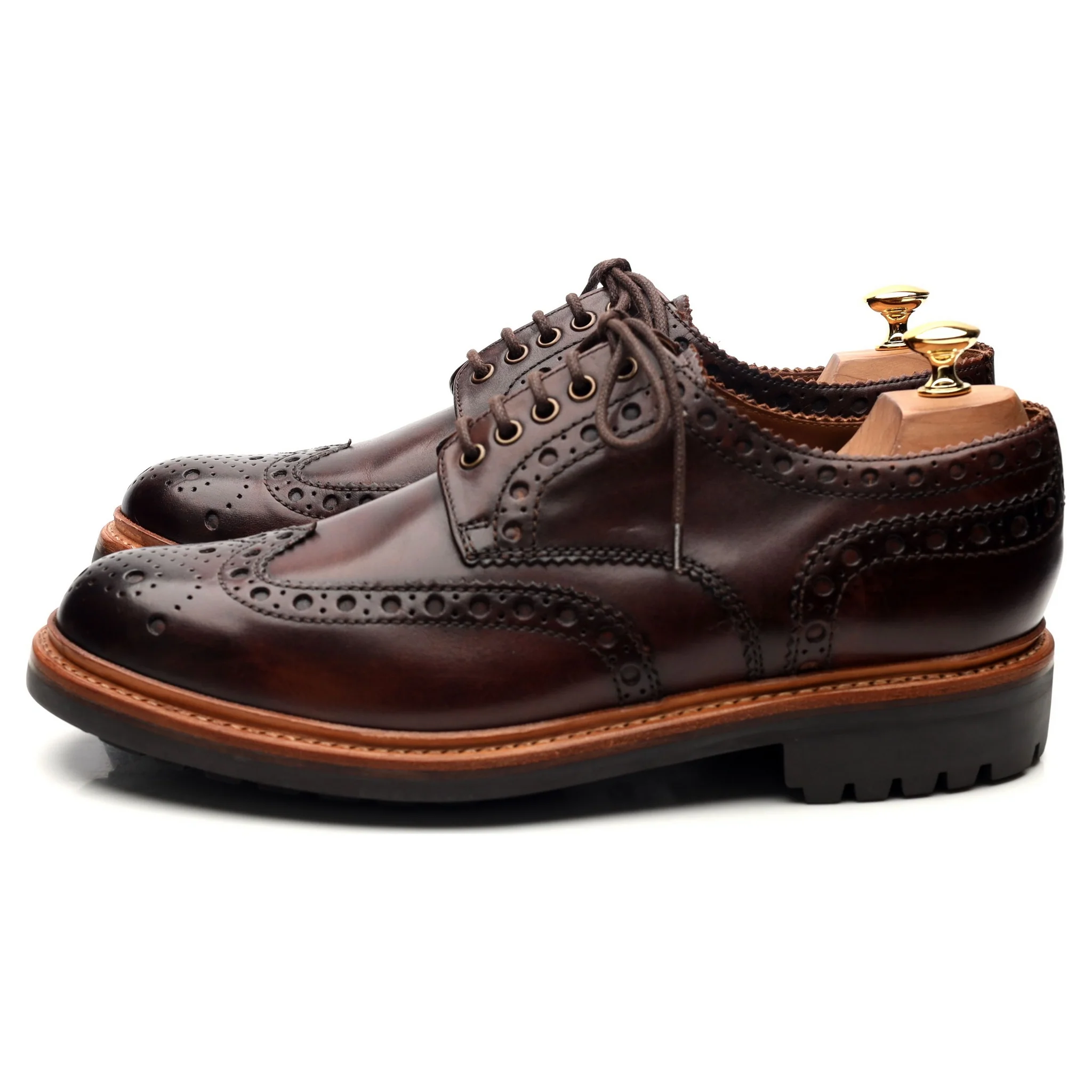 'Archie' Dark Brown Leather Derby Brogues UK 10 G - Image 2