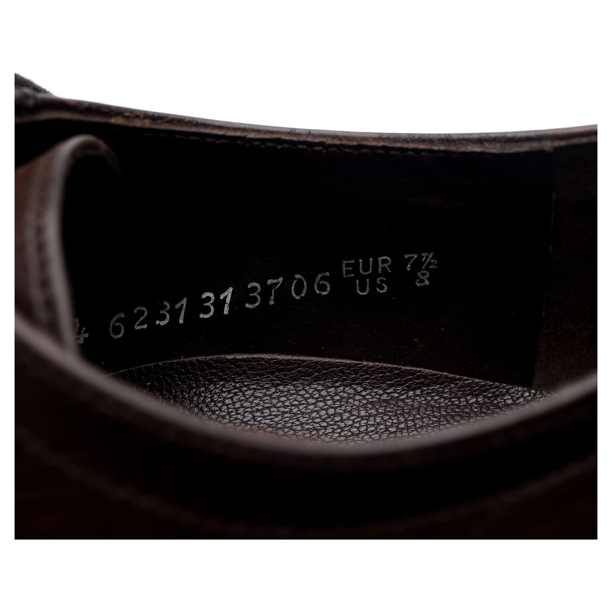Dark Brown Leather Split Toe Derby UK 7.5 - Image 14