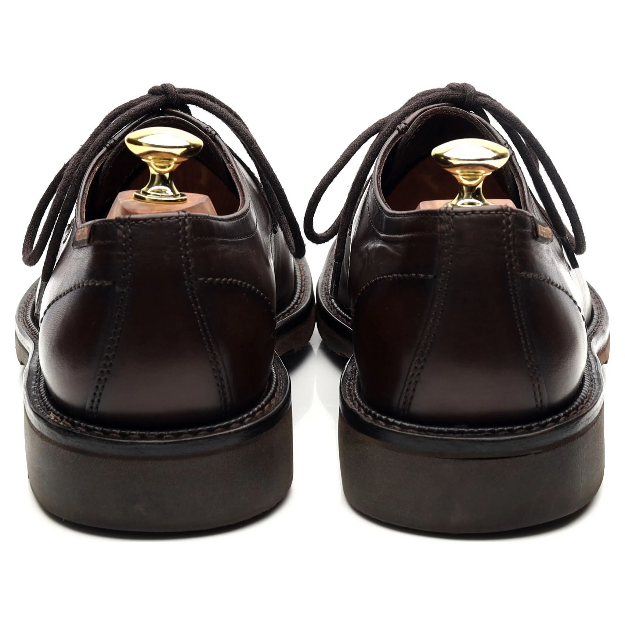 Dark Brown Leather Split Toe Derby UK 7.5 - Image 4