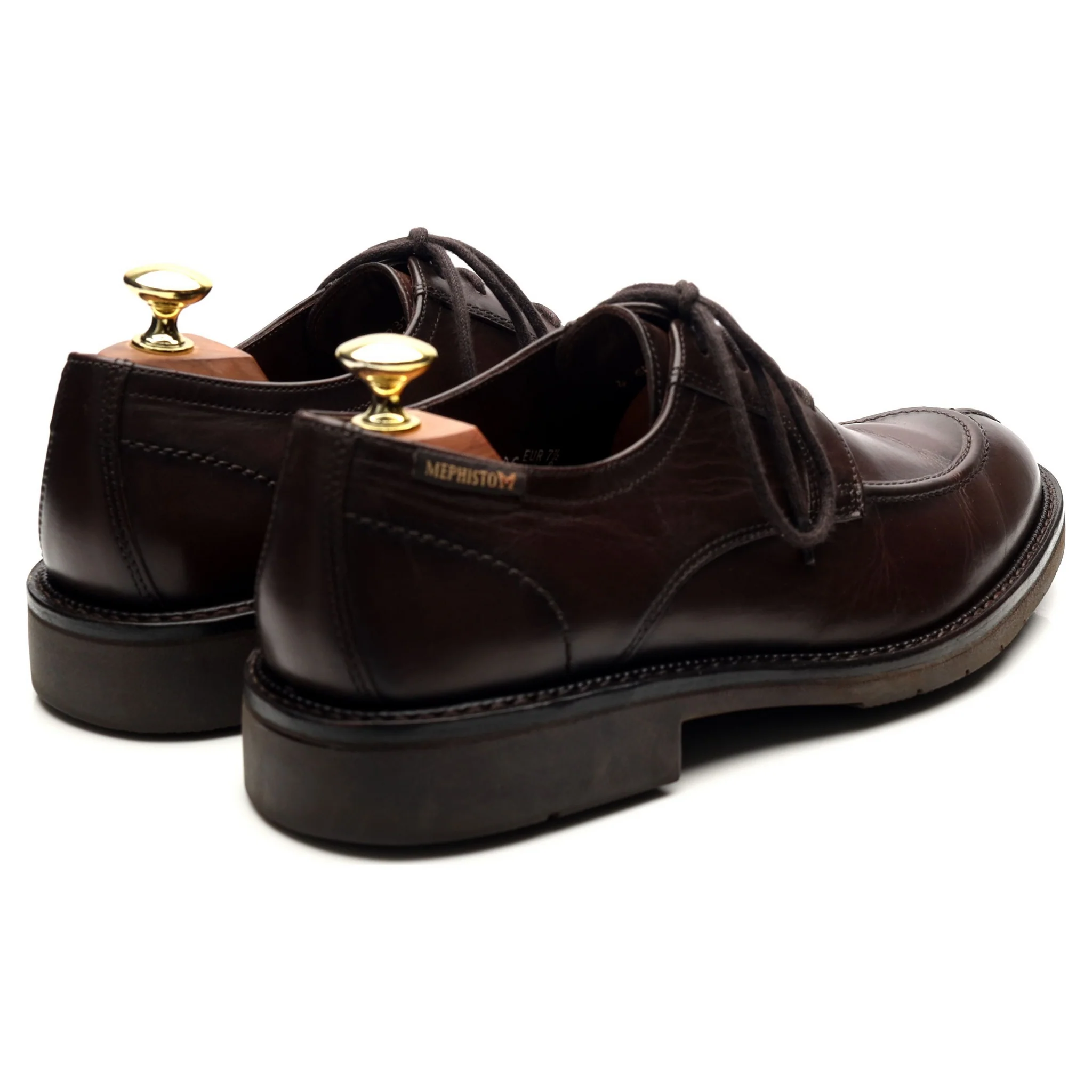 Dark Brown Leather Split Toe Derby UK 7.5 - Image 5