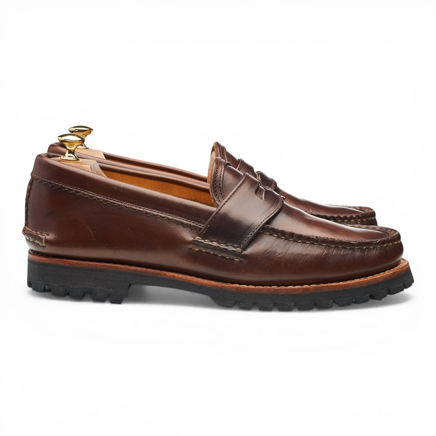 Dark Brown Leather Loafers UK 11 US 12