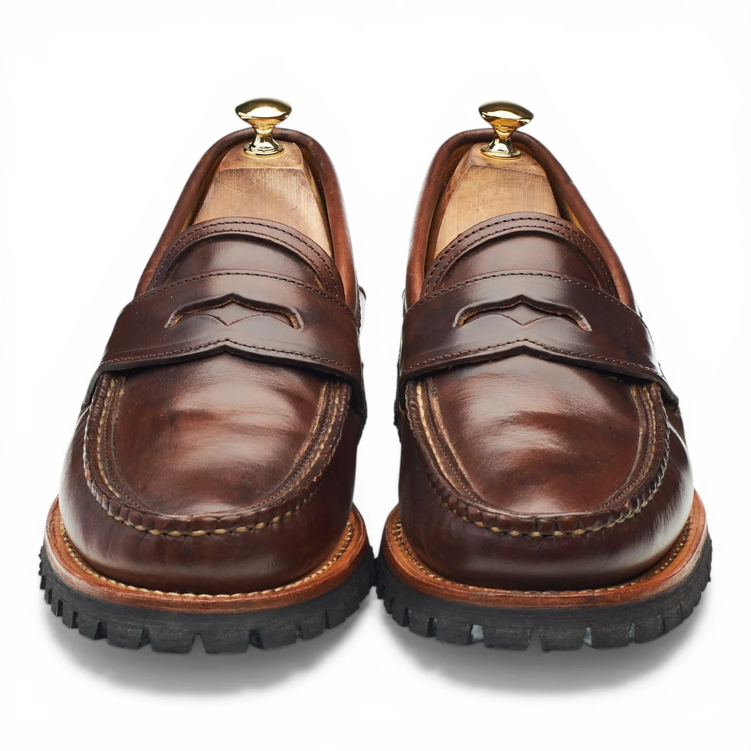Dark Brown Leather Loafers UK 11 US 12 - Image 2