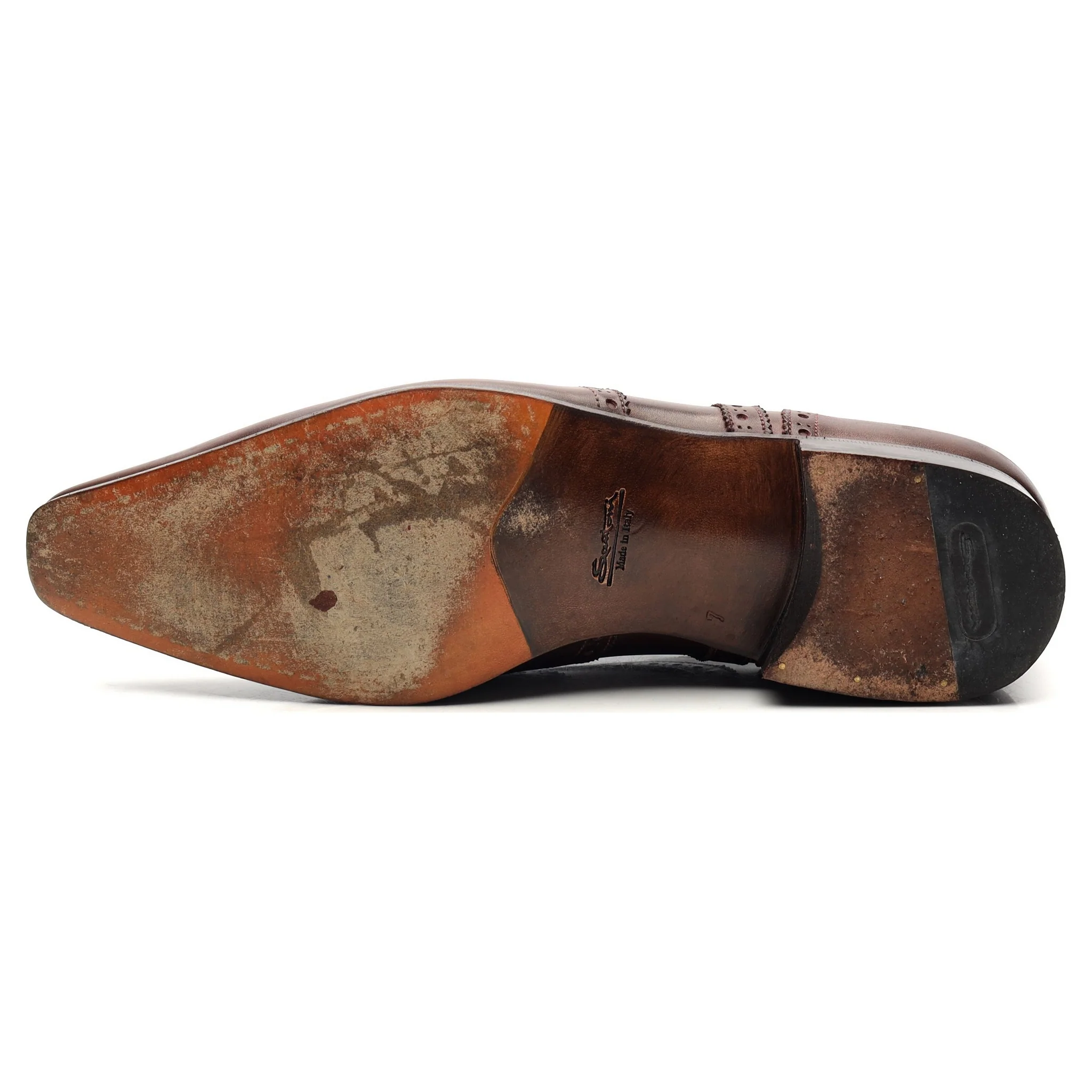 Dark Brown Leather Oxford Brogues UK 7 F - Image 10