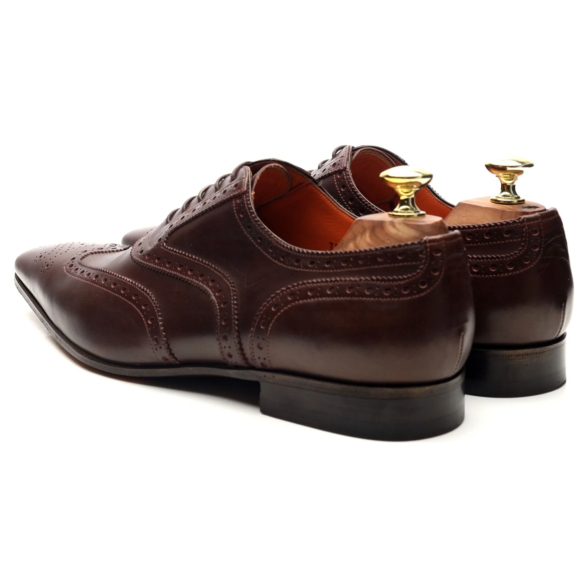 Dark Brown Leather Oxford Brogues UK 7 F - Image 3