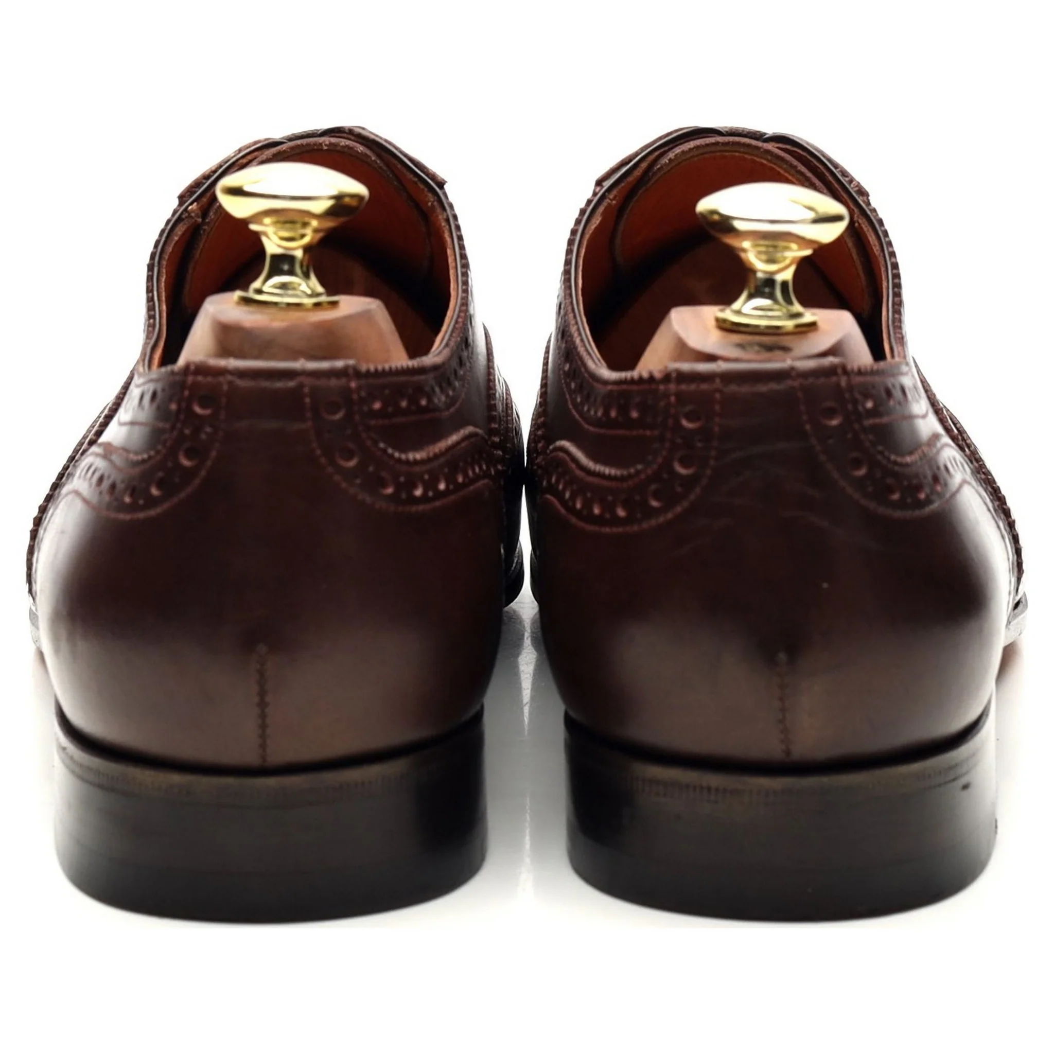 Dark Brown Leather Oxford Brogues UK 7 F - Image 4