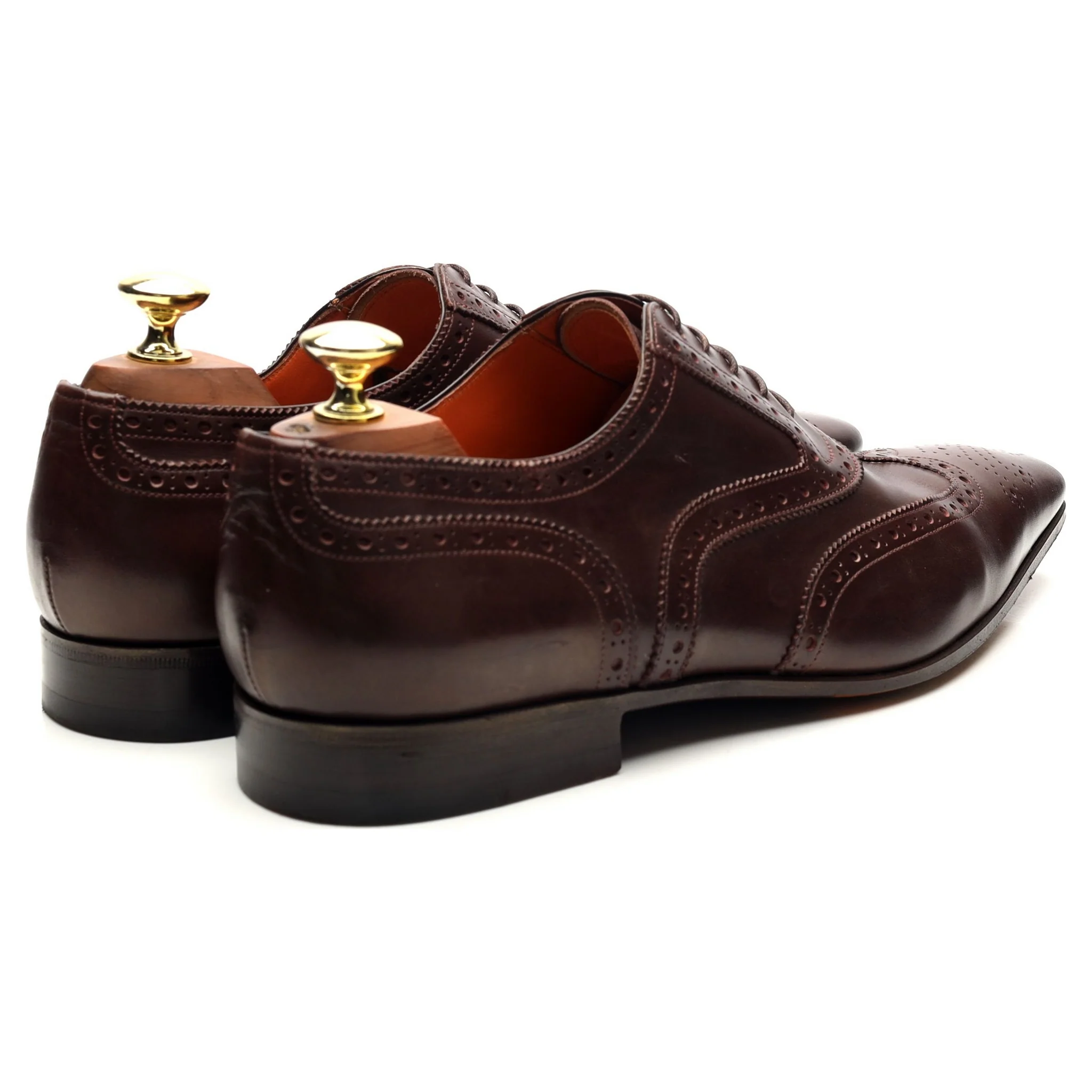 Dark Brown Leather Oxford Brogues UK 7 F - Image 5