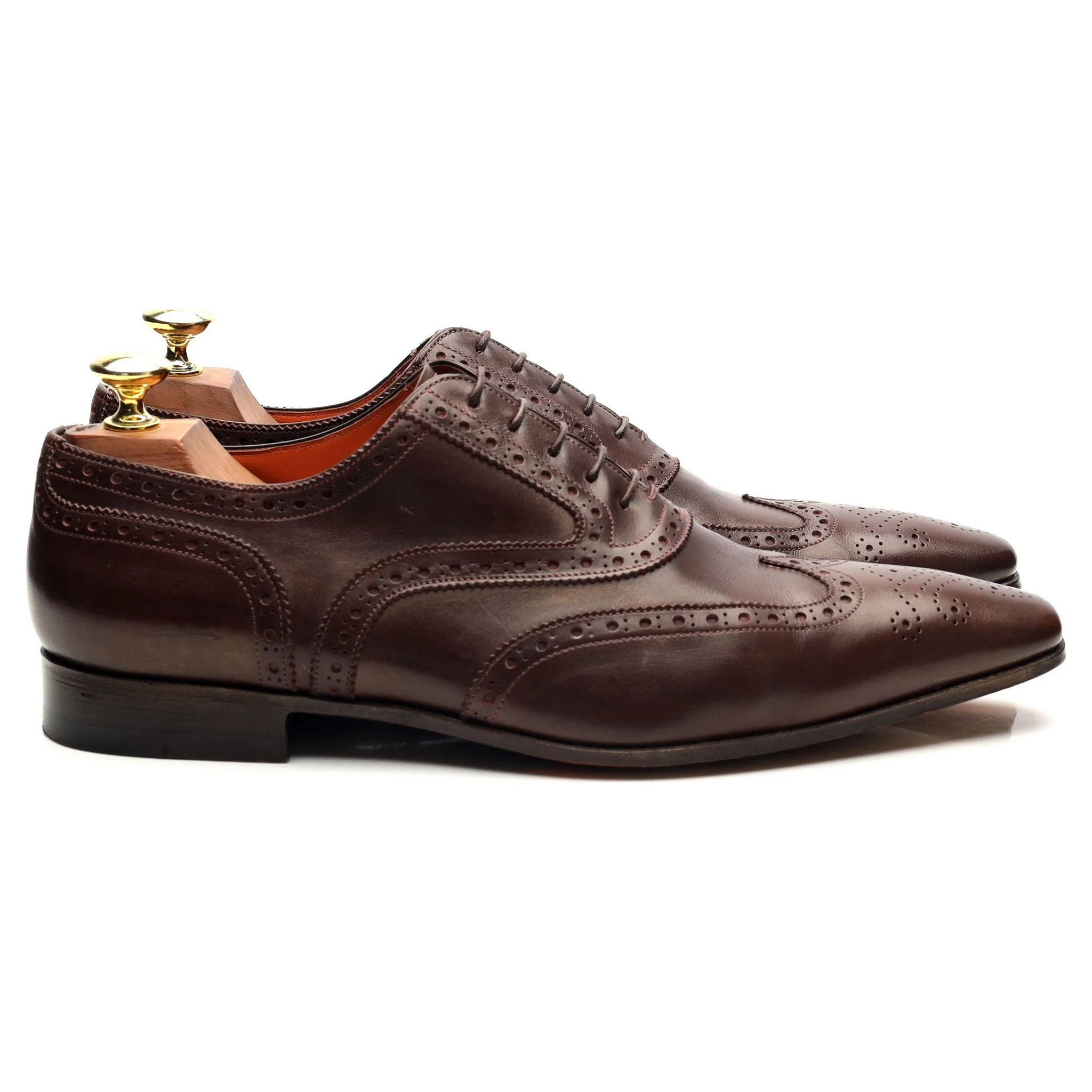 Dark Brown Leather Oxford Brogues UK 7 F - Image 6