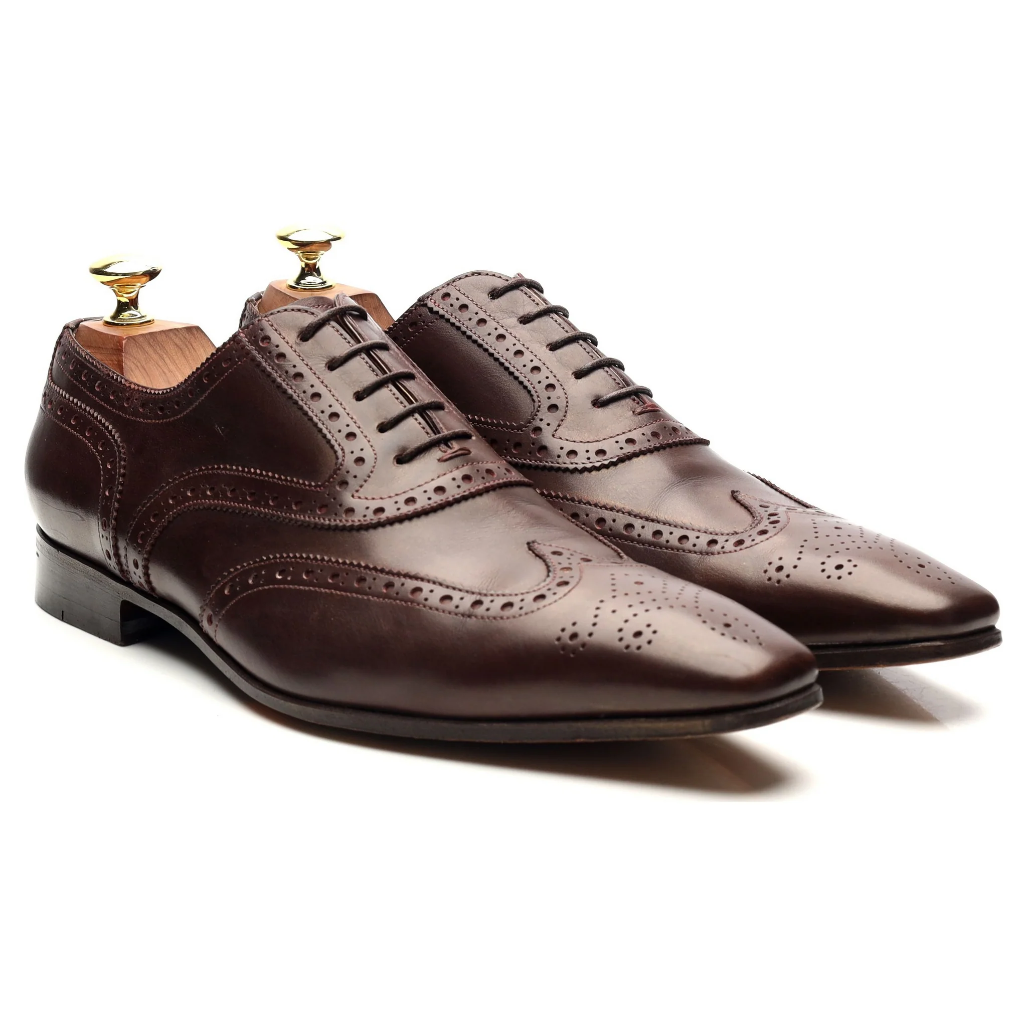 Dark Brown Leather Oxford Brogues UK 7 F - Image 7