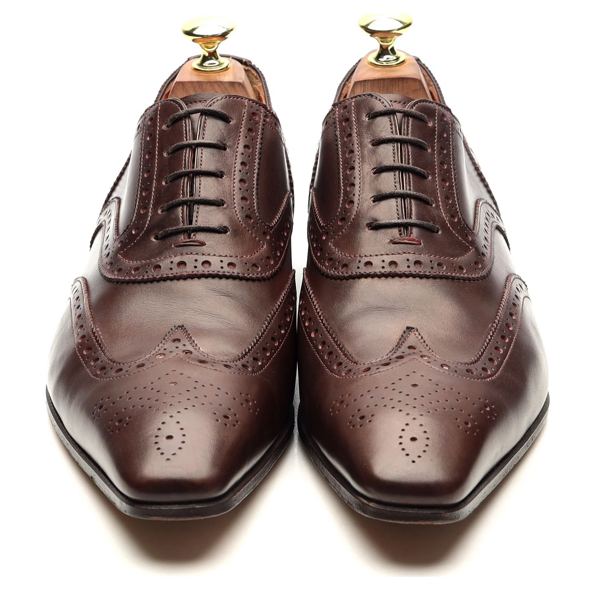 Dark Brown Leather Oxford Brogues UK 7 F - Image 9