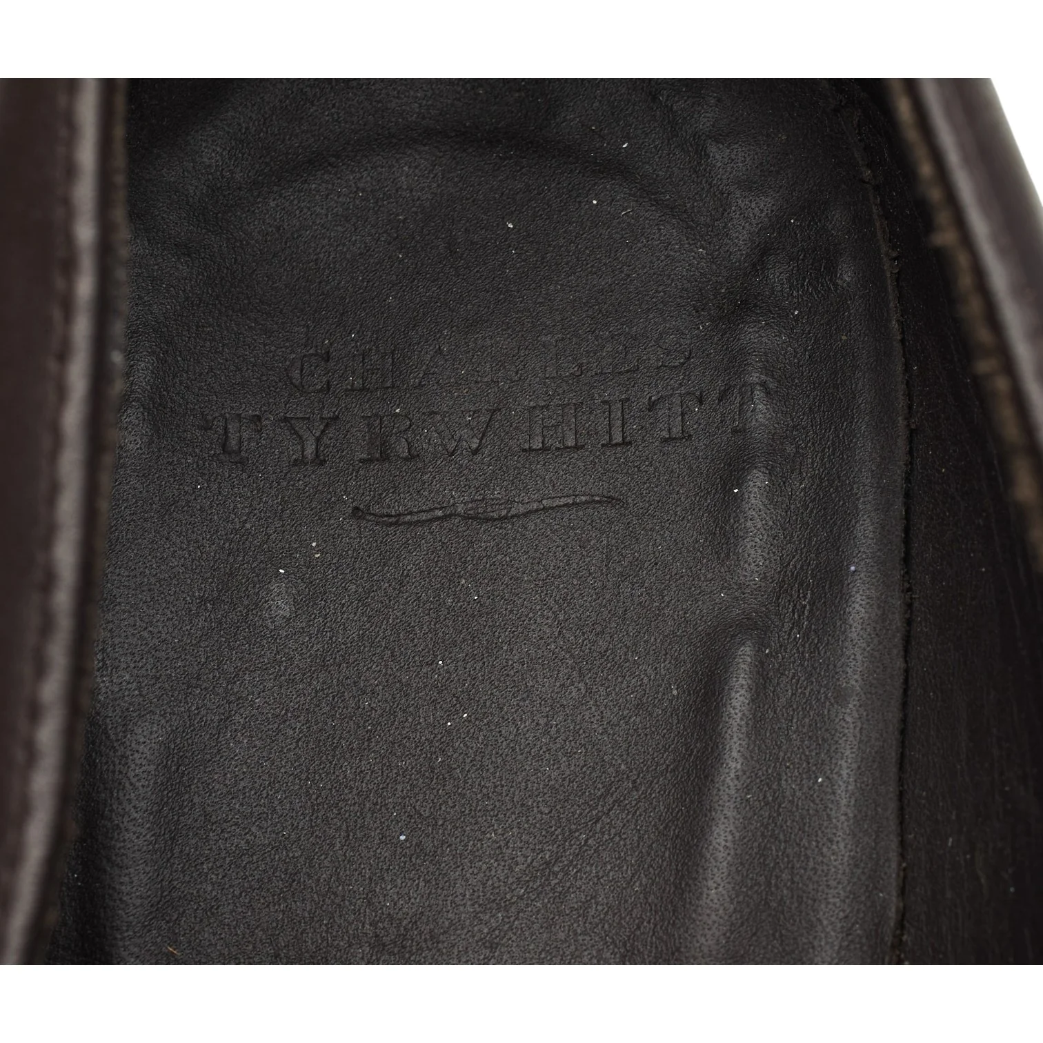 Dark Brown Leather Tassel Loafers UK 9 - Image 6